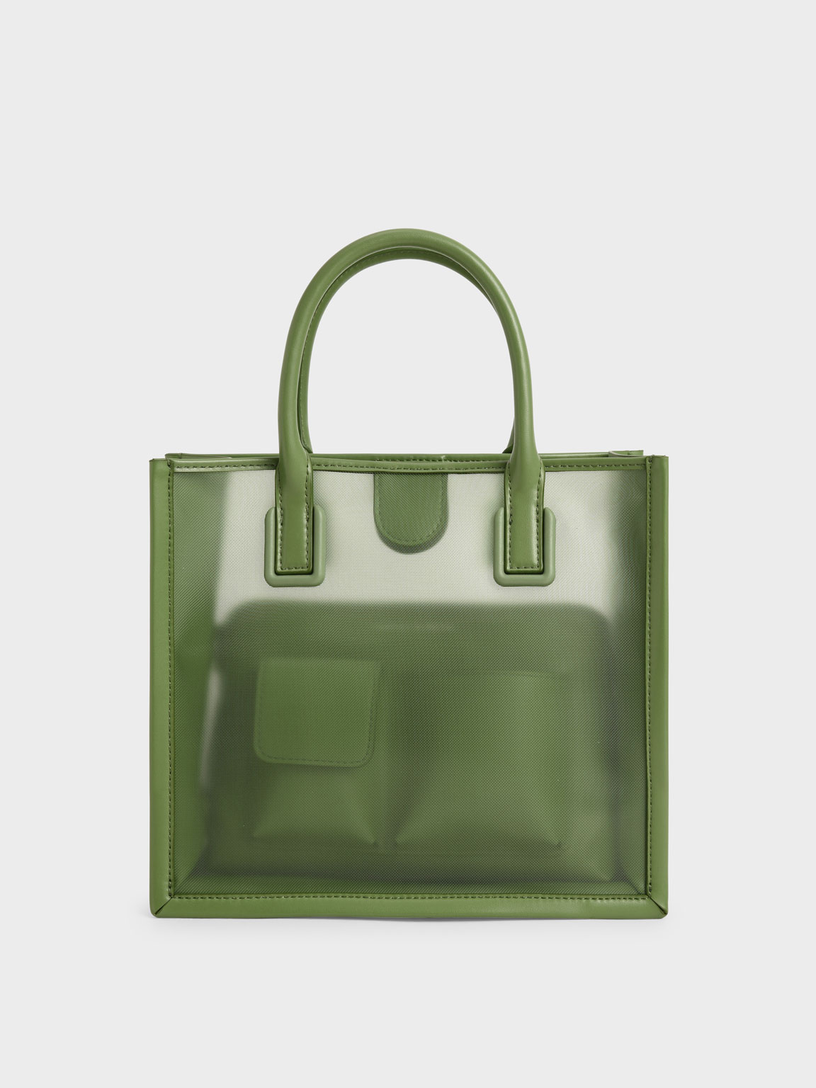

Mesh Double Handle Tote Bag, Green