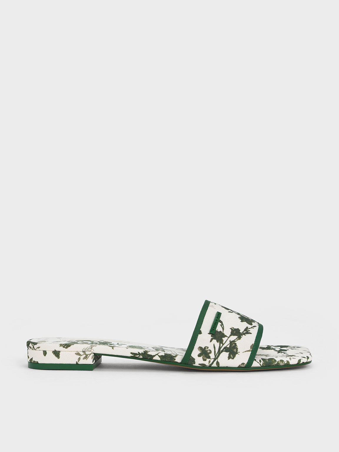 Floral-Print Slide Sandals