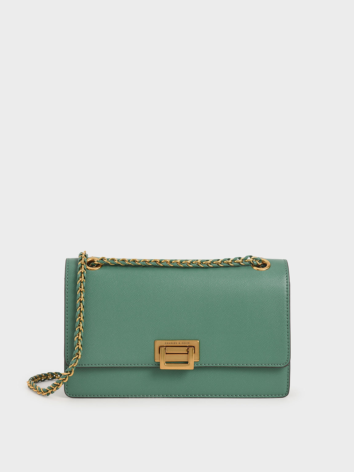 

Chain Strap Evening Bag, Green