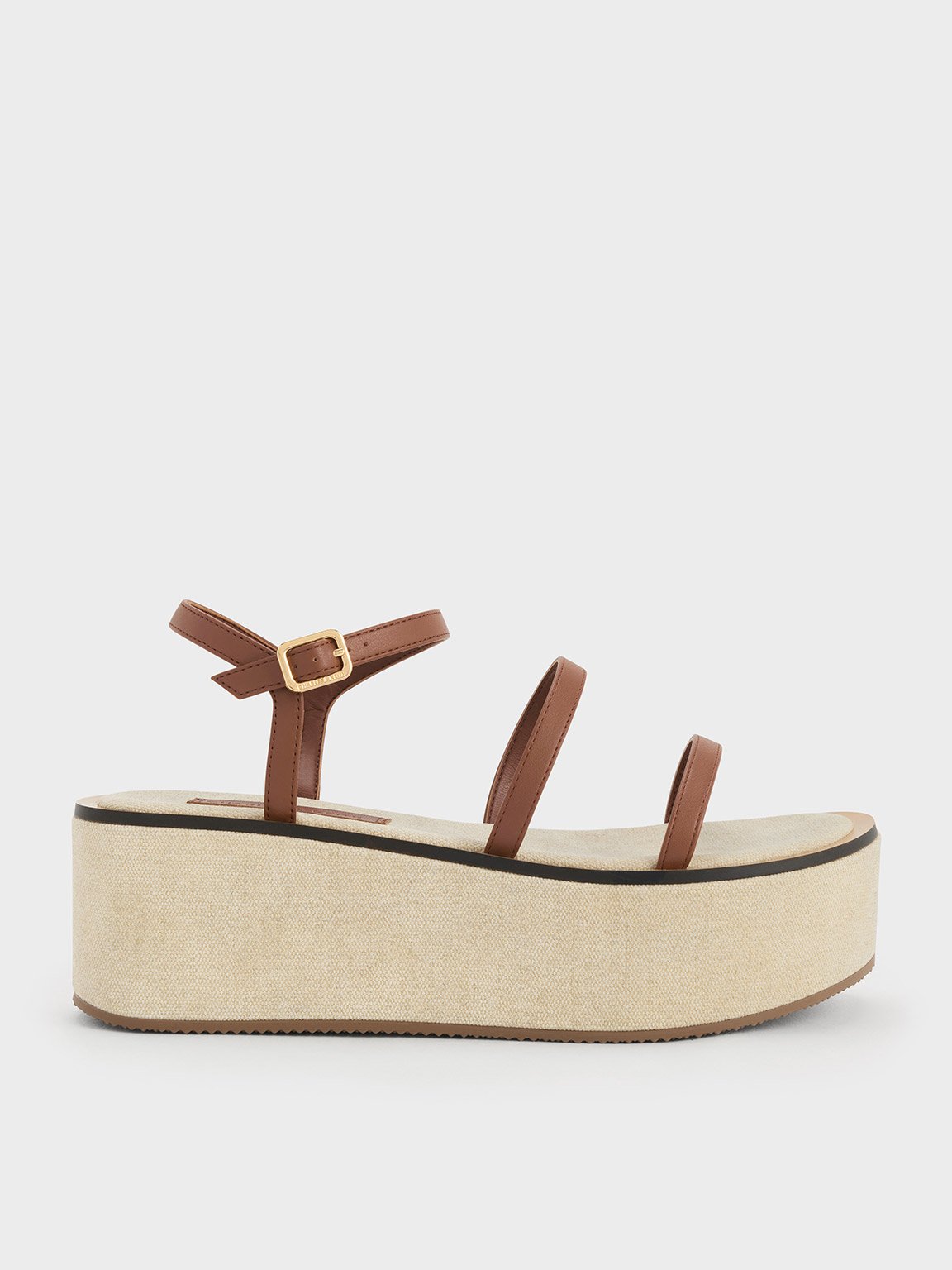 Charles & Keith Strappy Flatform Wedge Sandals In Multi