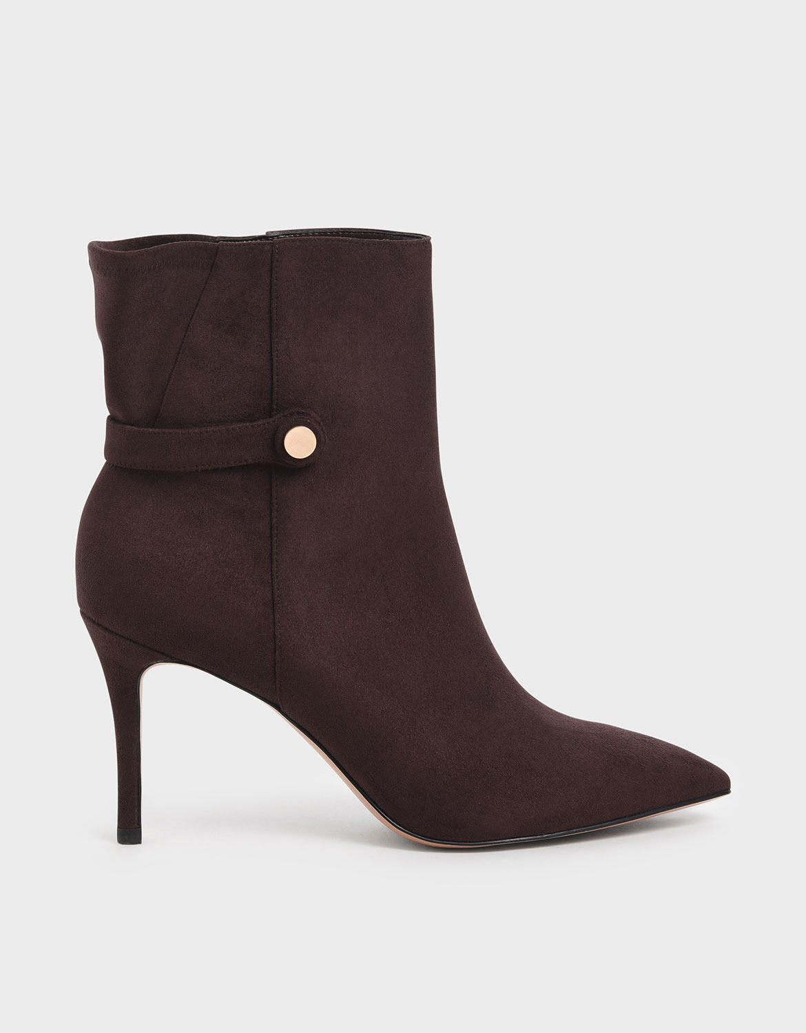 

Textured Stiletto Heel Ankle Boots, Burgundy
