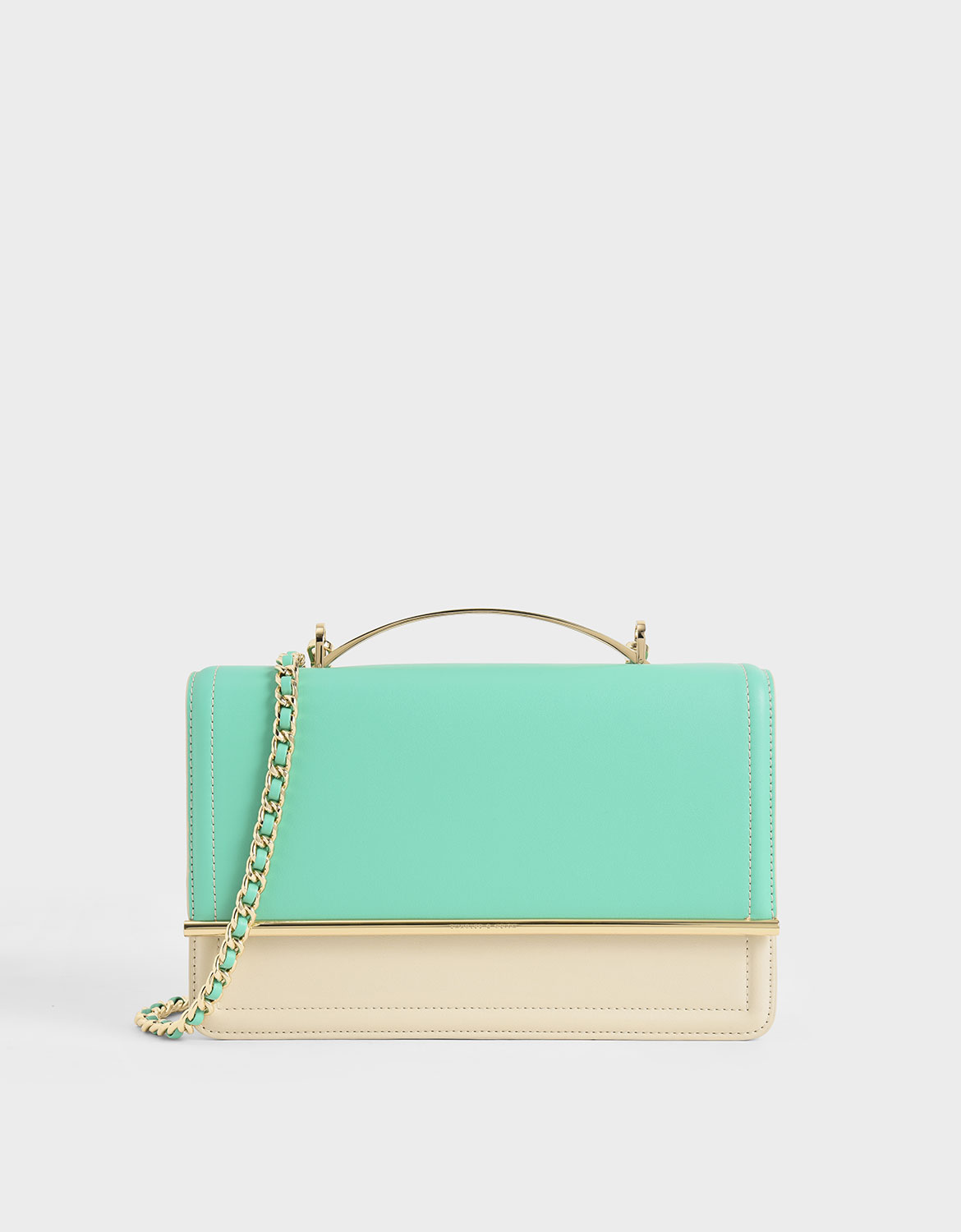 

Two-Tone Clutch, Teal
