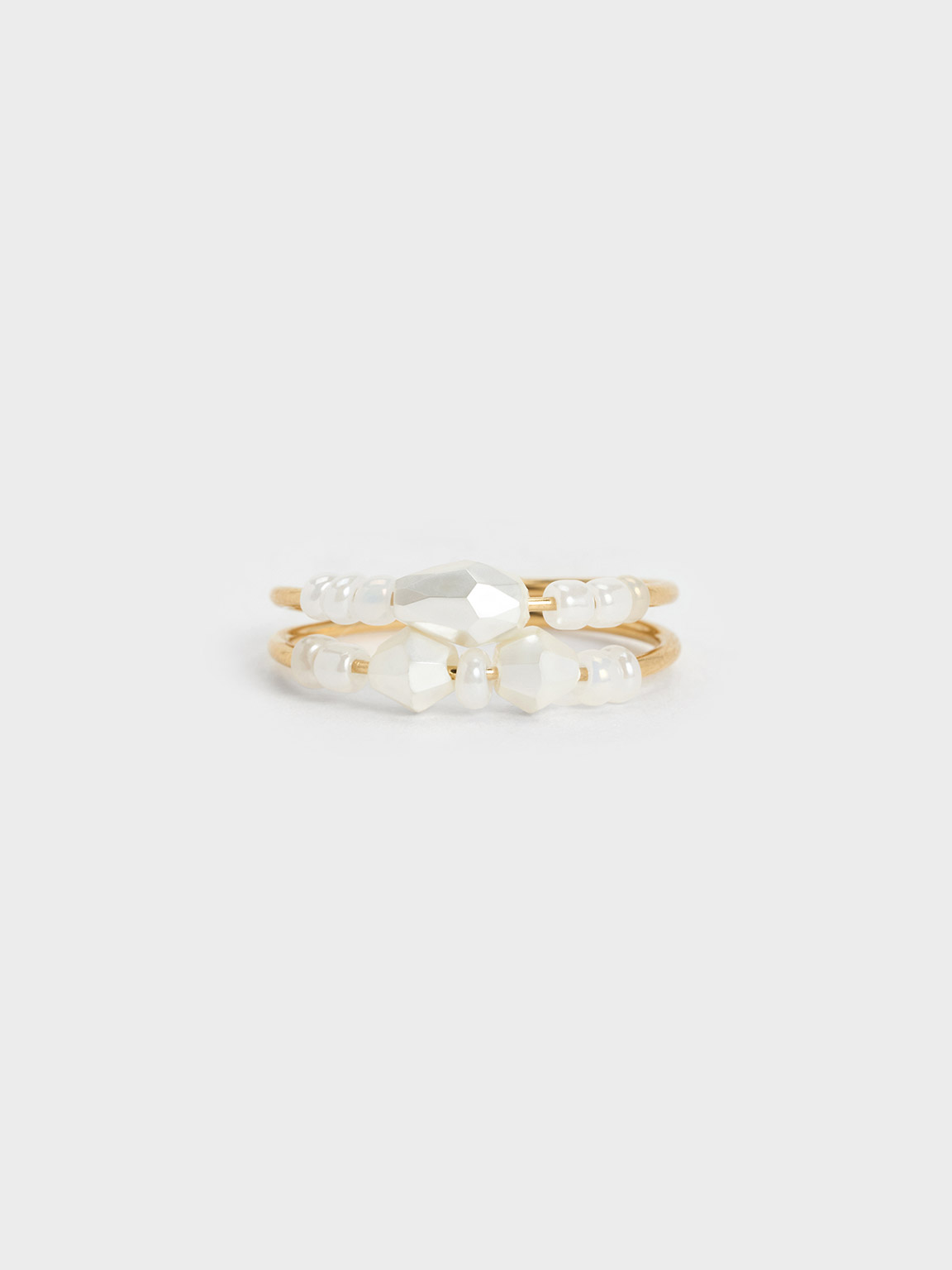 Luxem Beaded Two-Ring Set