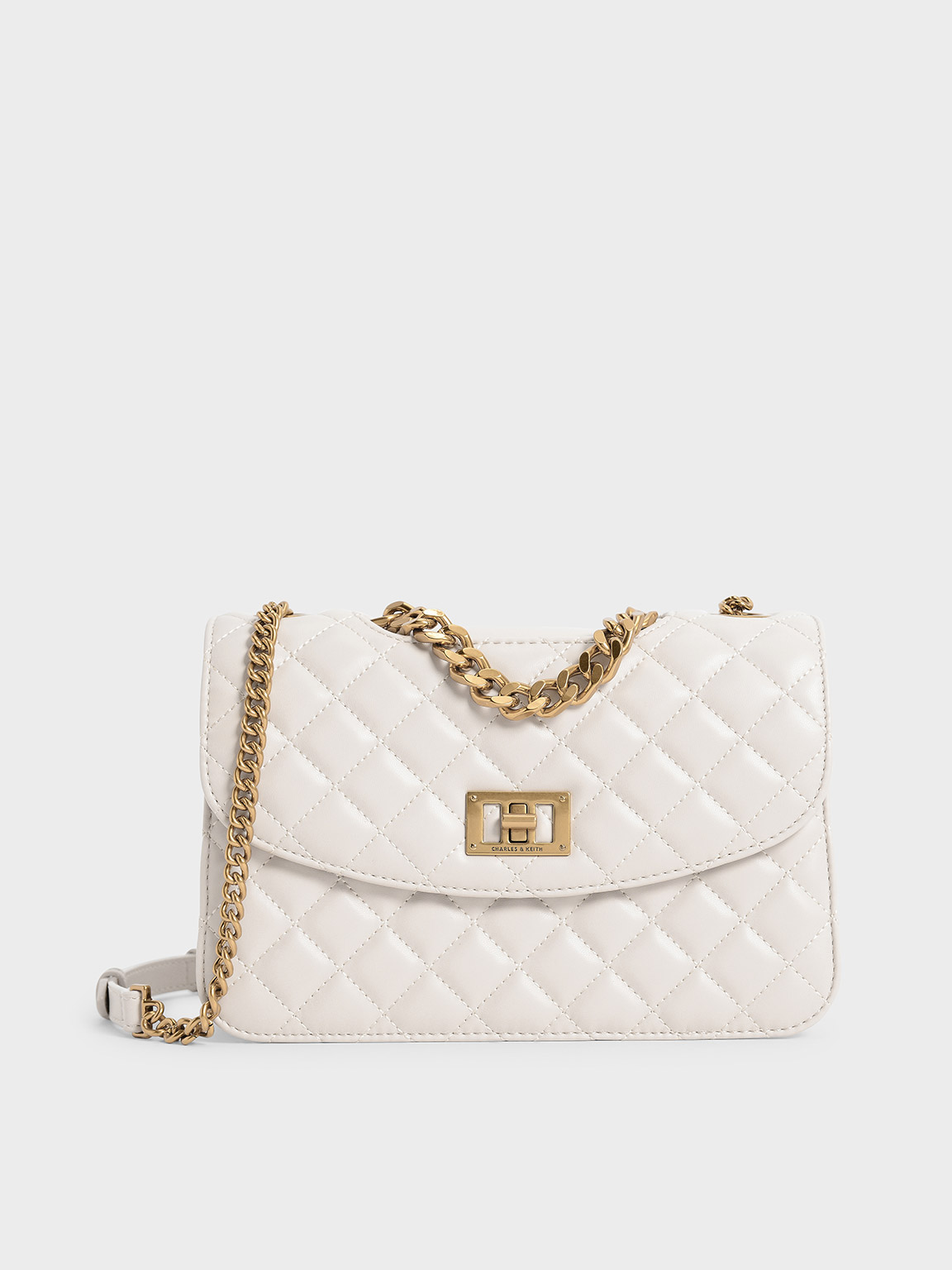 

Quilted Clutch, Ivory