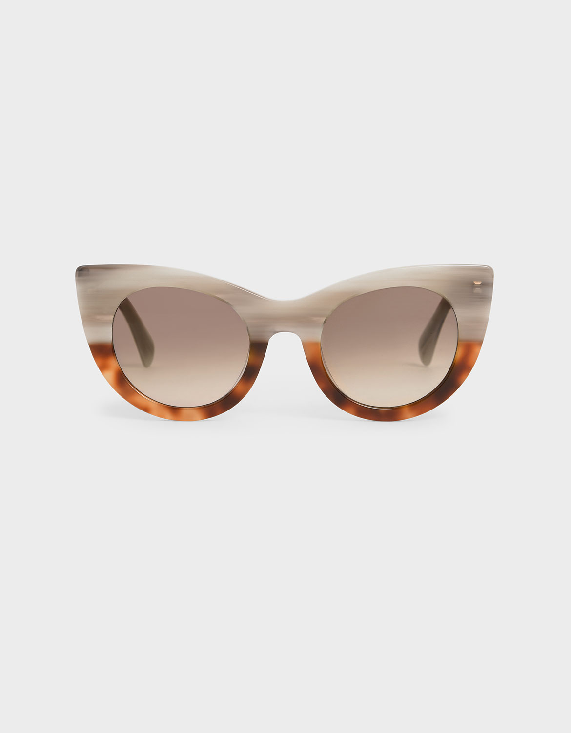 

Tortoiseshell Thick Frame Cat-Eye Sunglasses