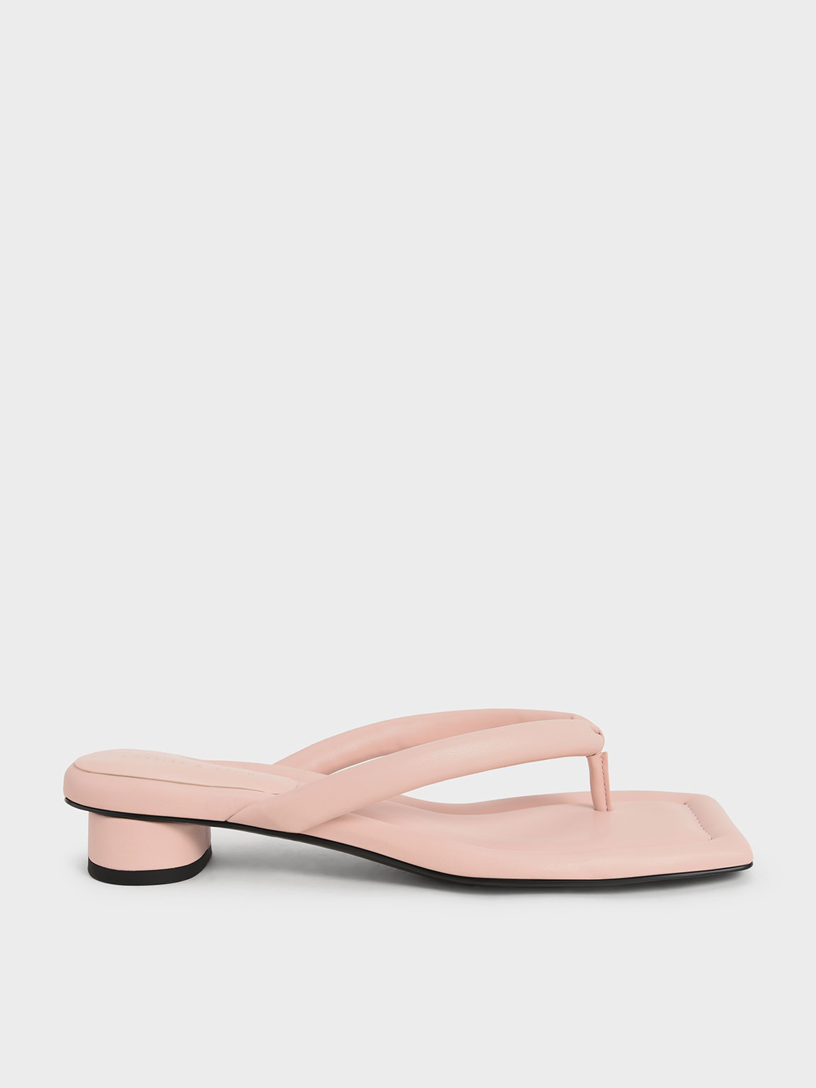 

Asymmetric-Toe Puffy Thong Sandals