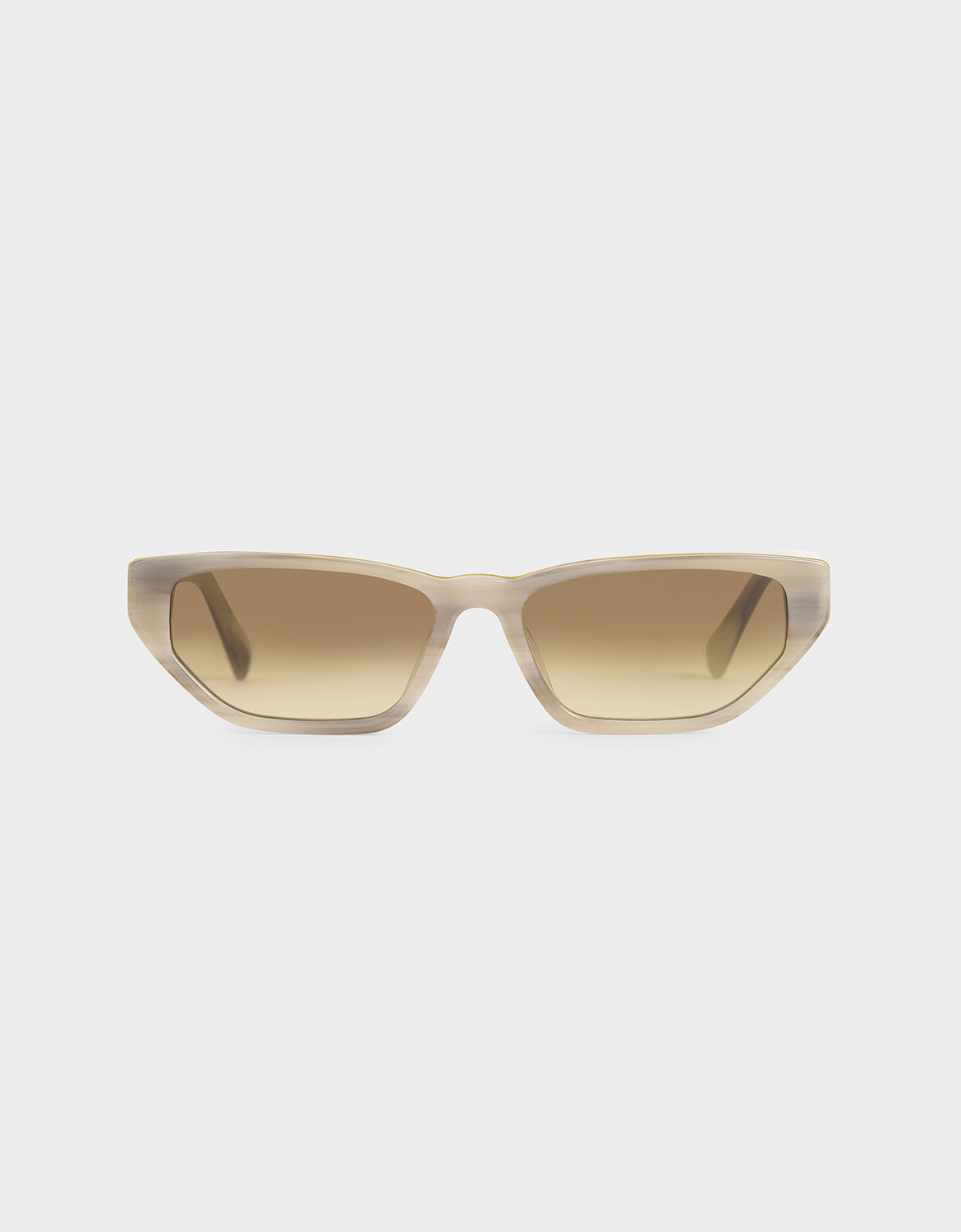 

Acetate Cat-Eye Sunglasses, Cream