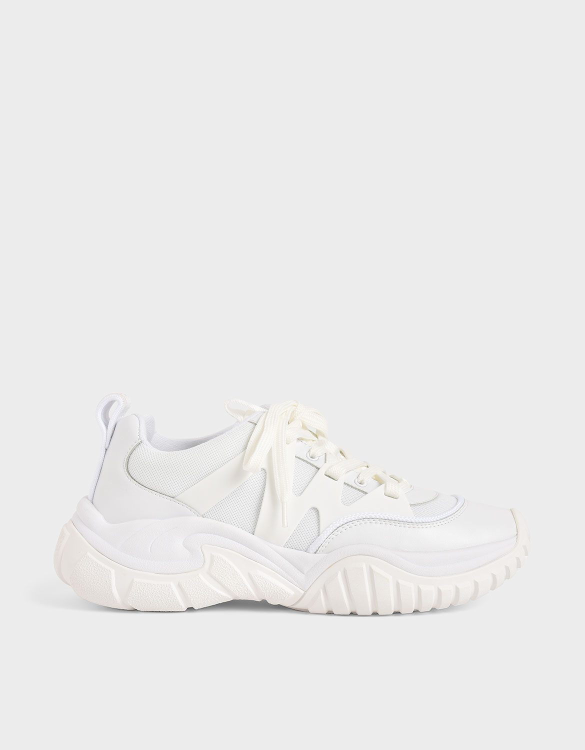 

Mesh & Netting Chunky Trainers, White