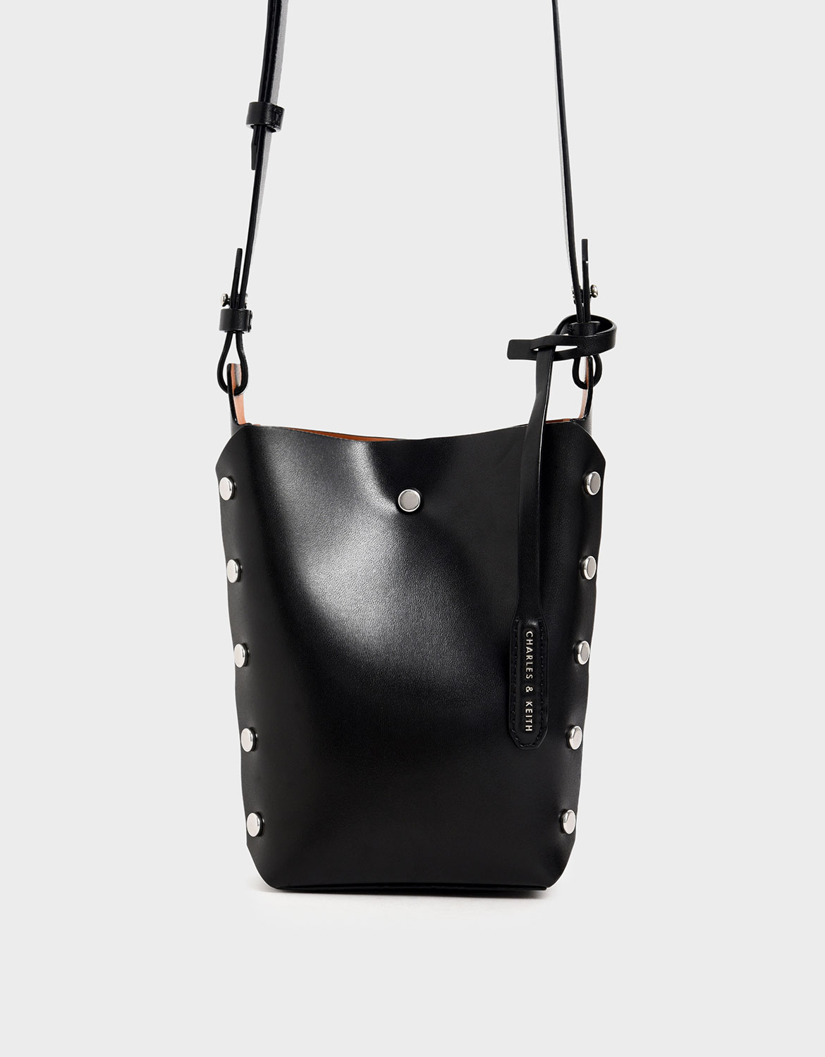 

Mini Reversible Studded Crossbody Bag, Black