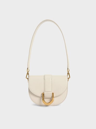 

Mini Gabine Saddle Bag, Cream