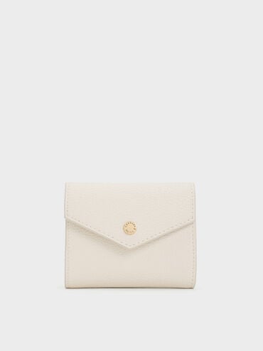 Charles & Keith - Marlowe Short Envelope Wallet In Cream