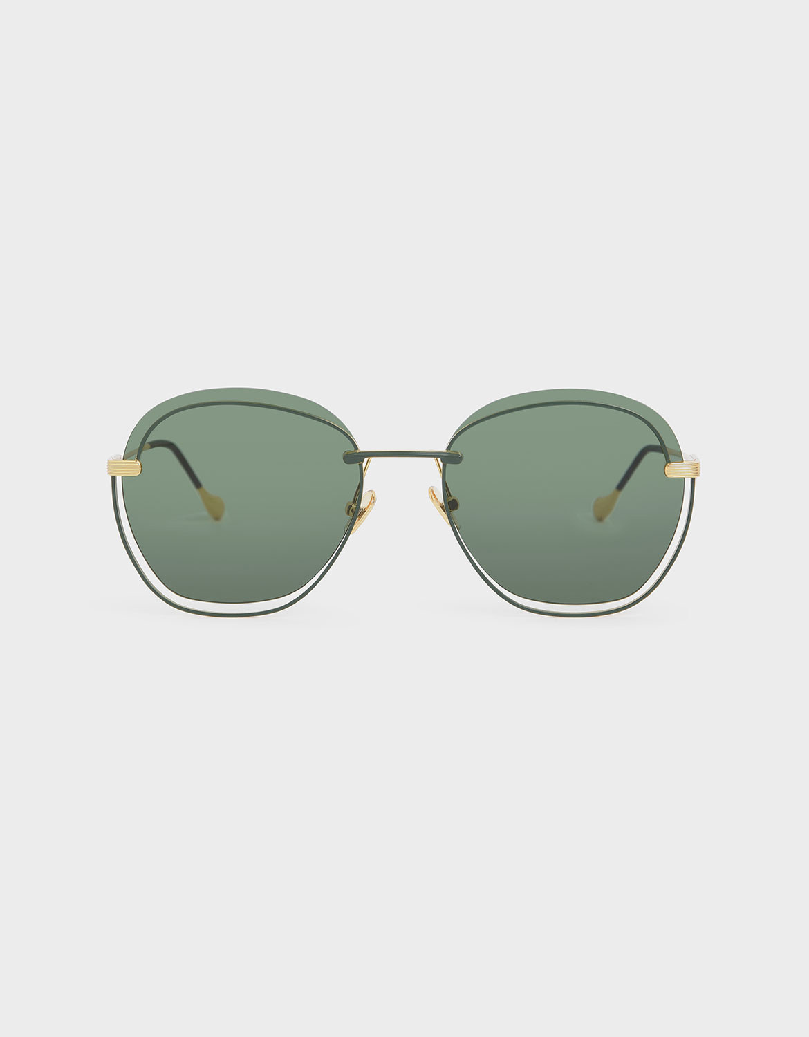 

Cut Out Butterfly Sunglasses, Green