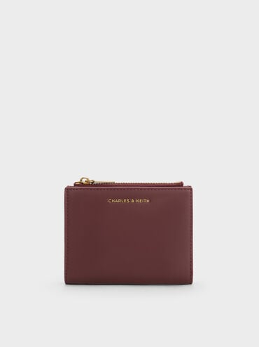 Charles & Keith - Harmonee Top Zip Small Wallet In Mulberry Plum