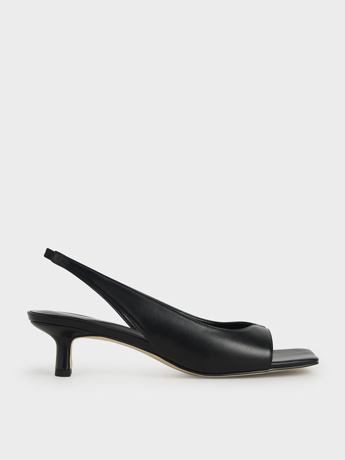 

Slingback Thong Sandals, Black