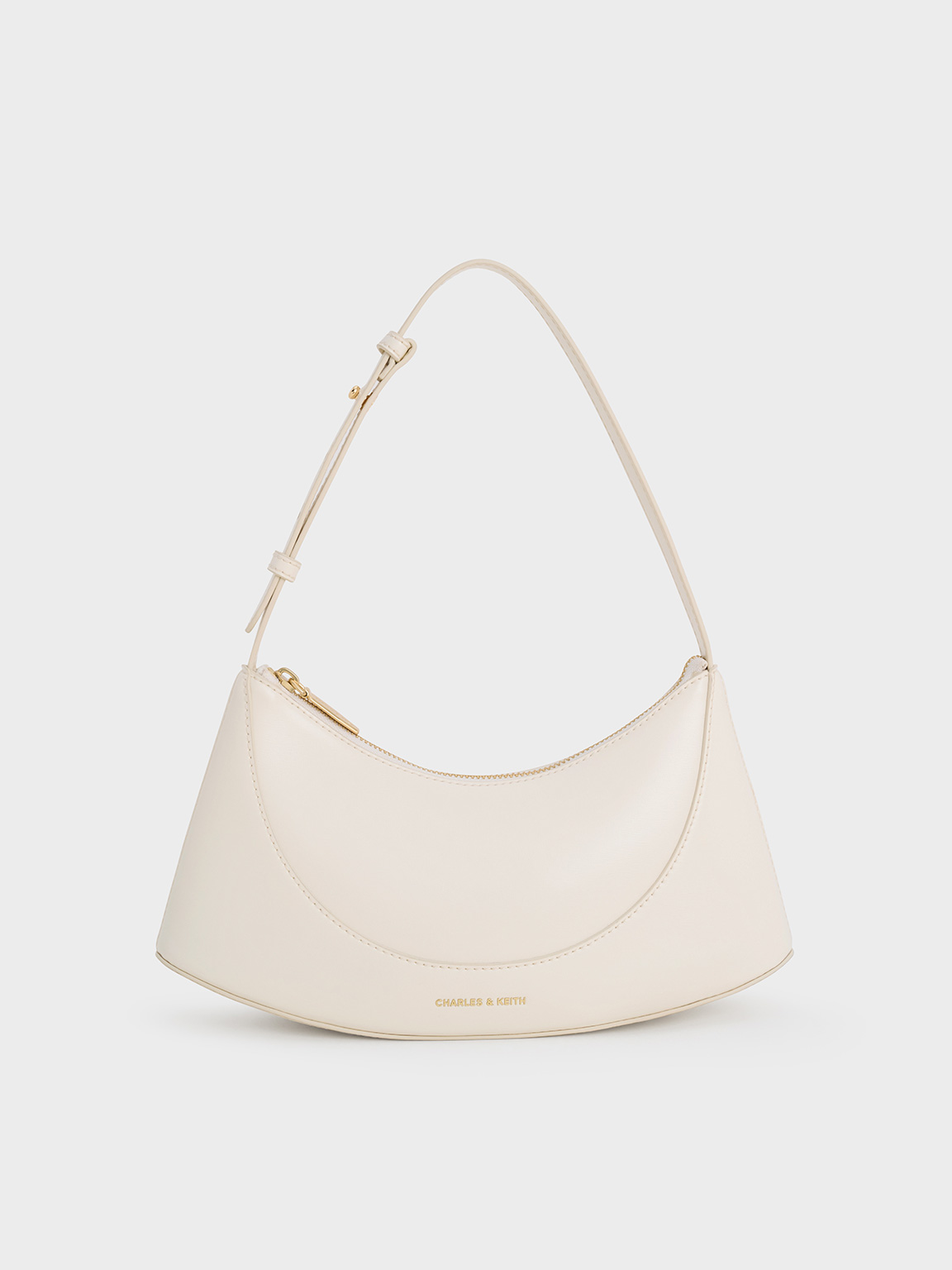 Charles & Keith - Sigrid Shoulder Bag In Cream