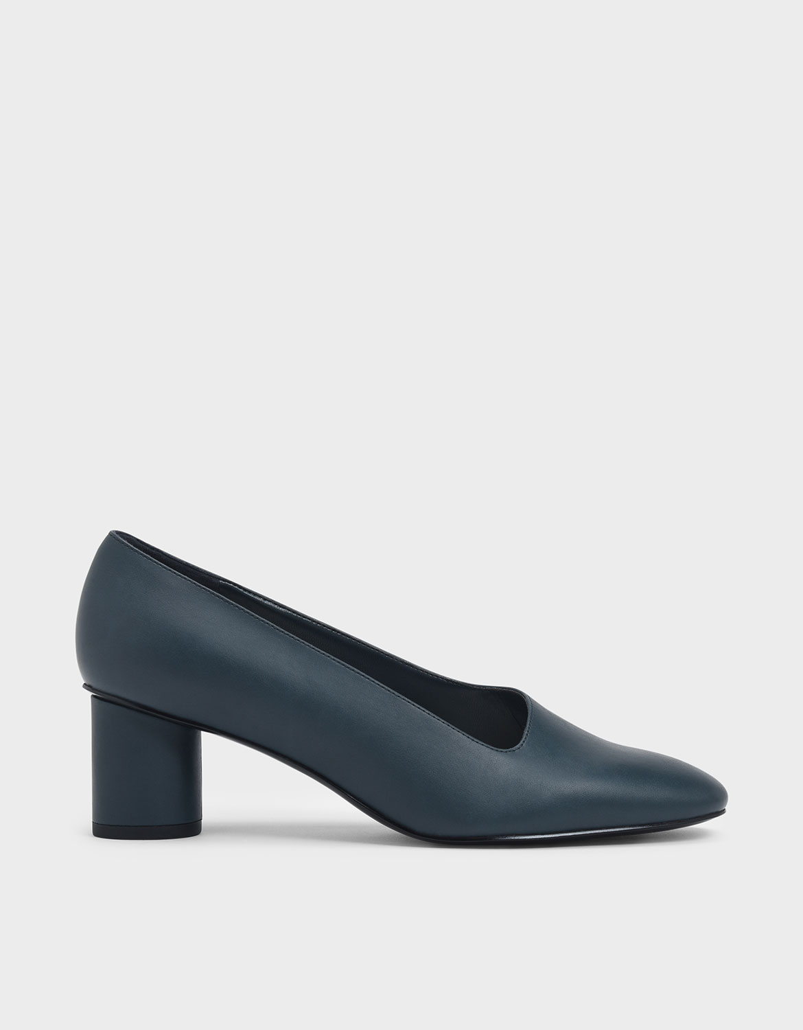 

Asymmetric-Cut Cylindrical Heel Pumps, Teal