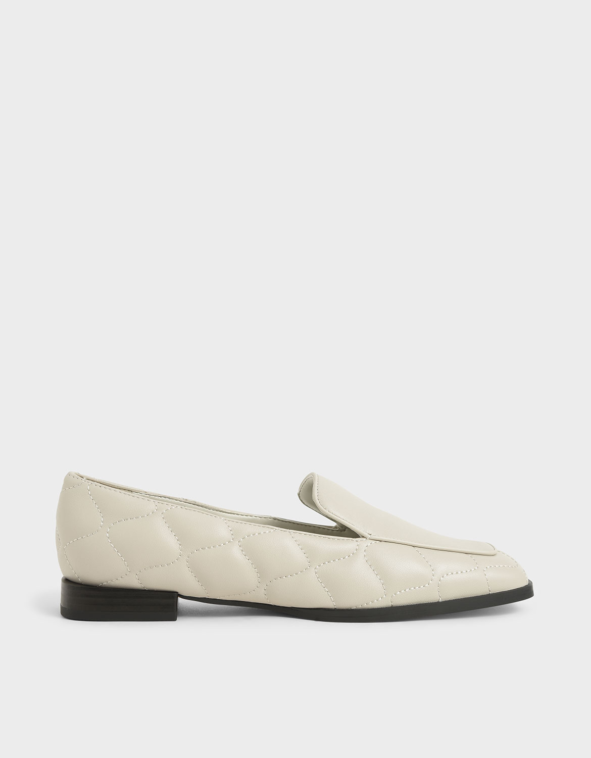 

Quilted Leather Loafers, Chalk