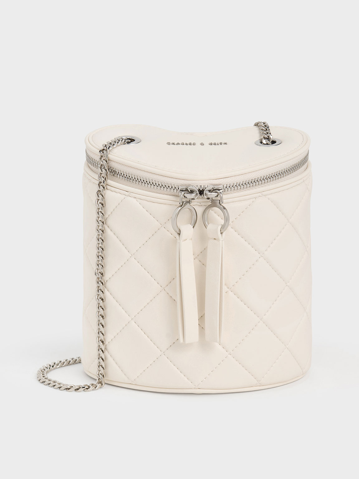 Philomena Quilted Heart Cylindrical Bag
