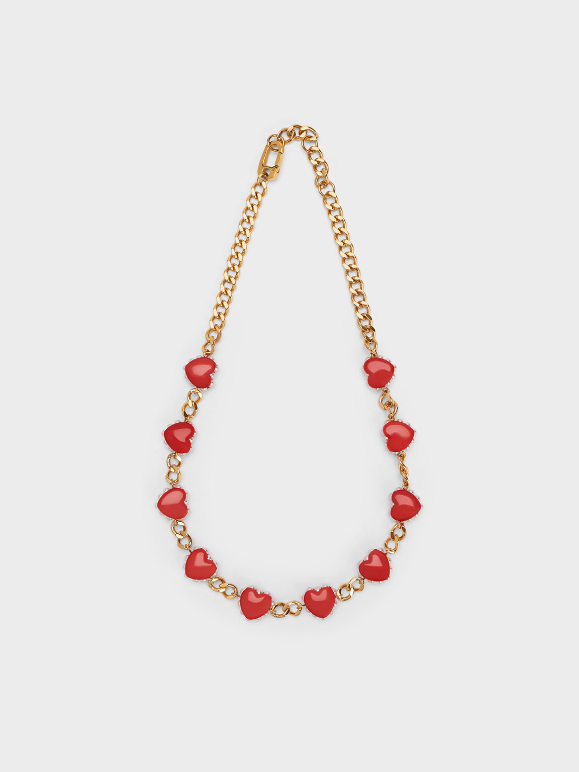 Charles & Keith - Heart Motif Choker Necklace