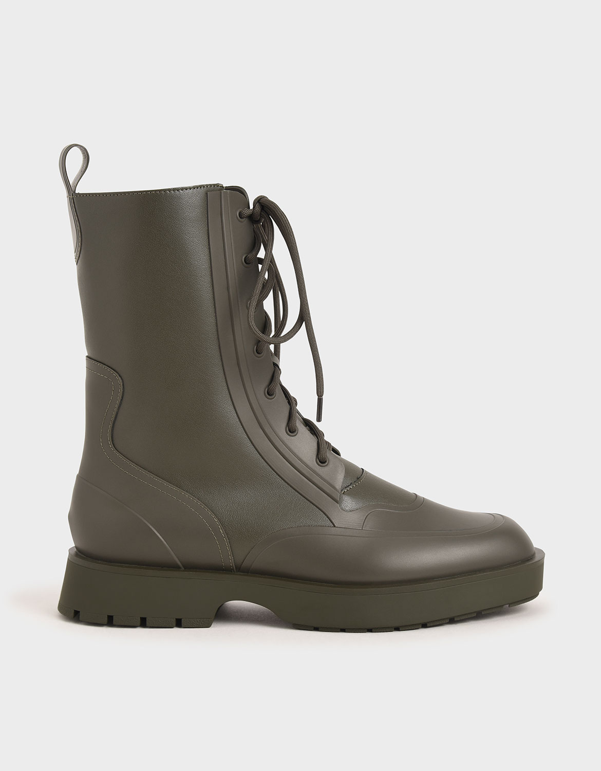 

Lace-Up Calf Boots, Military green