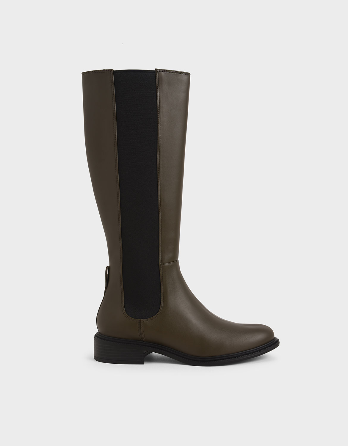 

Knee High Chelsea Boots, Olive