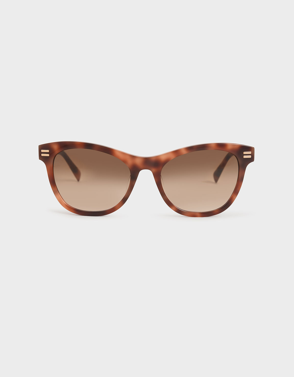 

Tortoiseshell Acetate Rectangular Sunglasses, T. shell