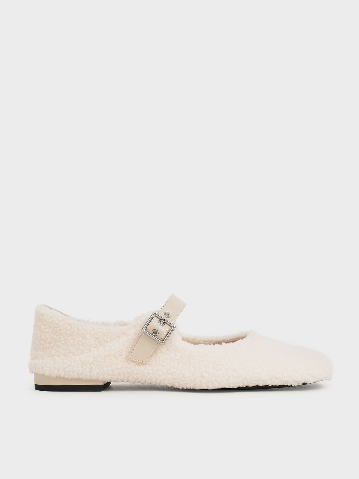 

Furry Mary Jane Flats