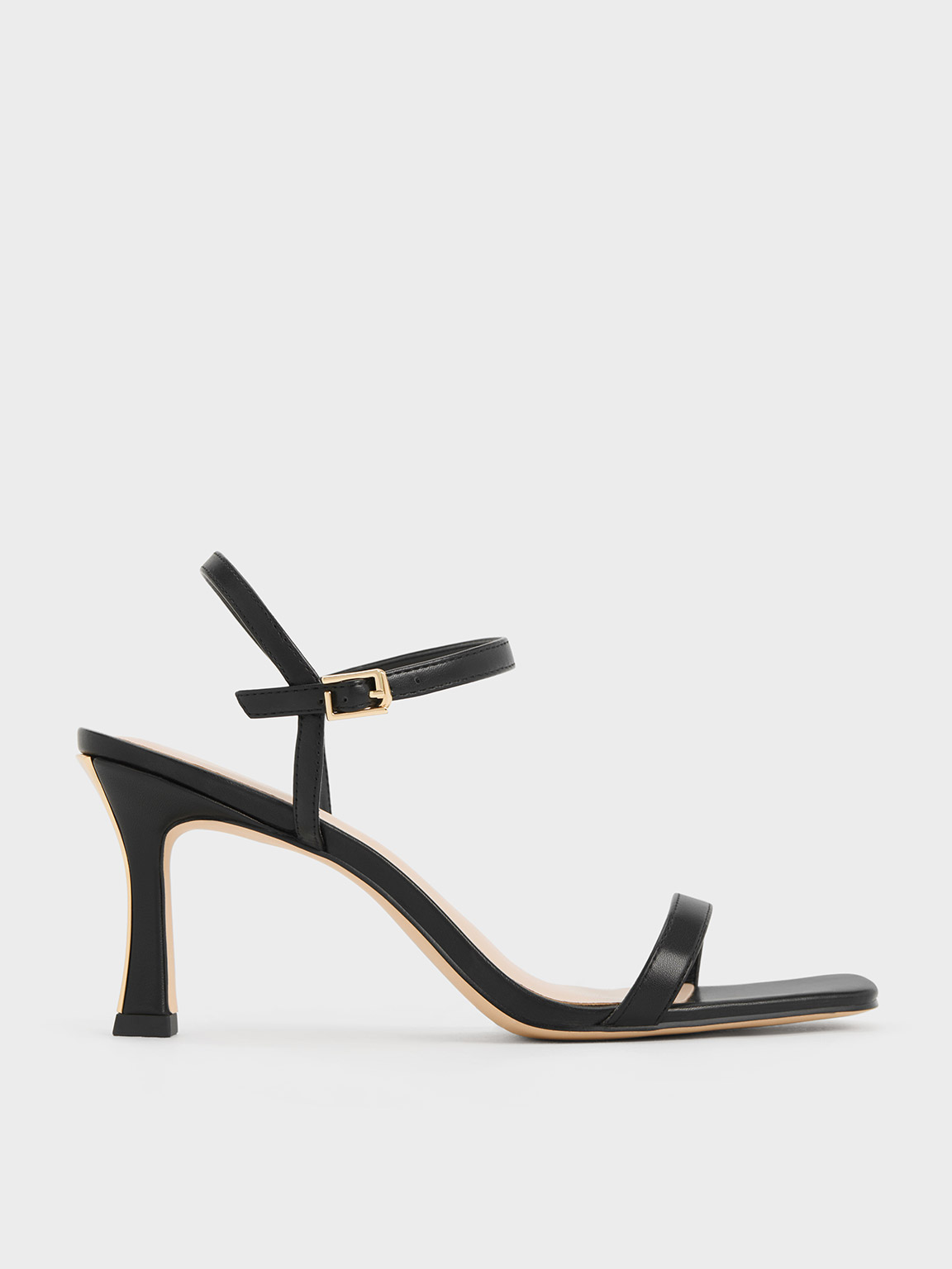 Square-Toe Heeled Sandals