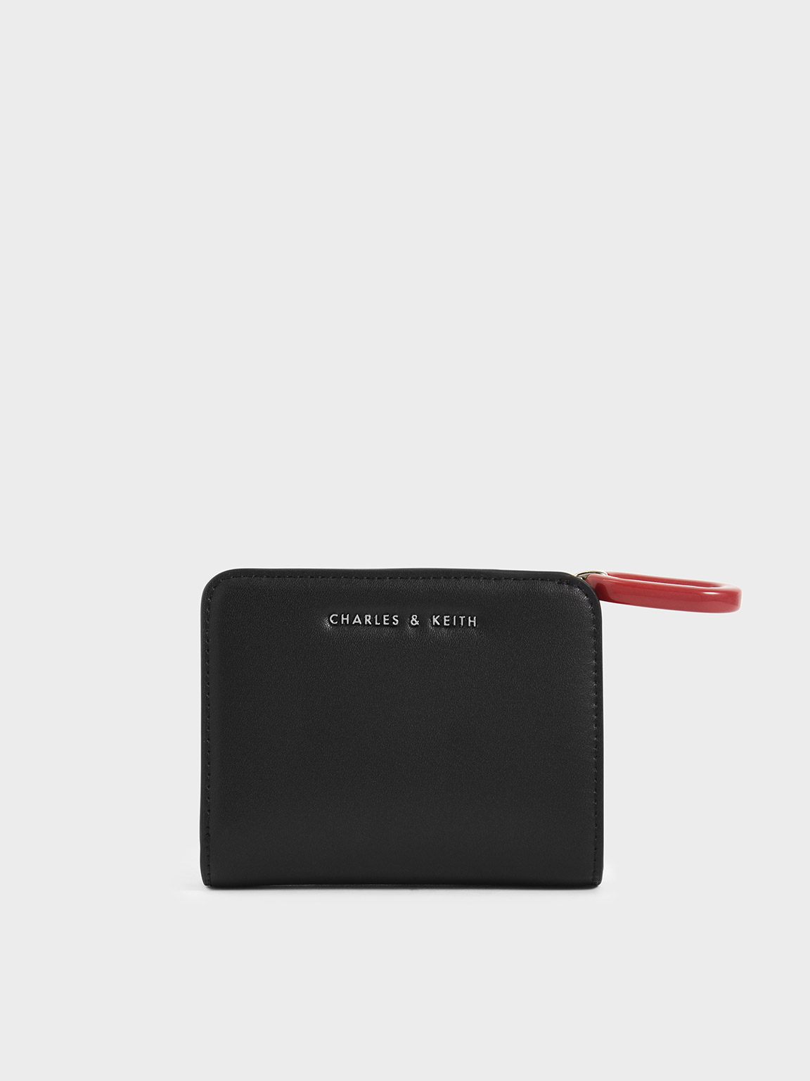 

Mini Top Zip Small Wallet, Black