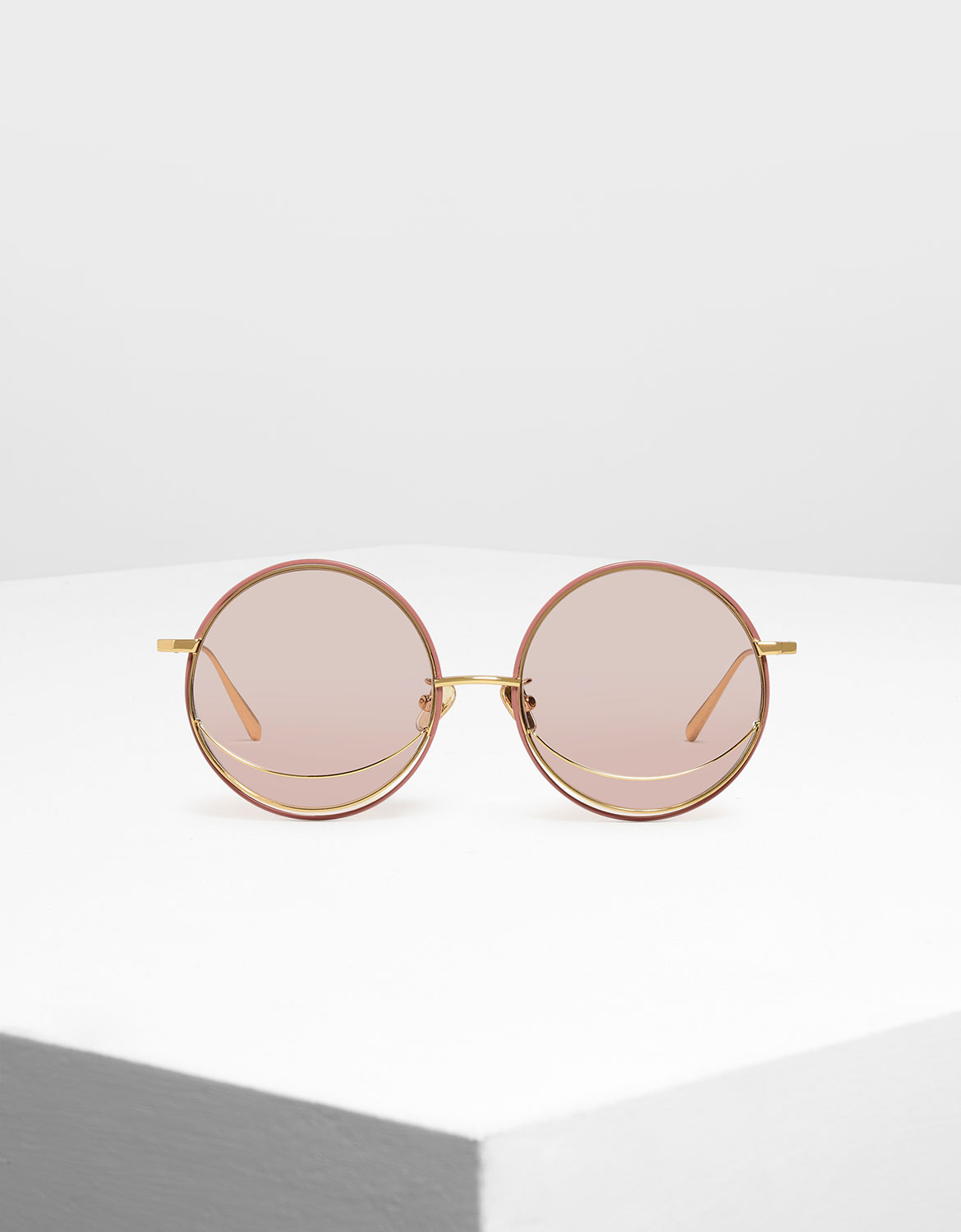 

Circle Frame Sunglasses, Pink
