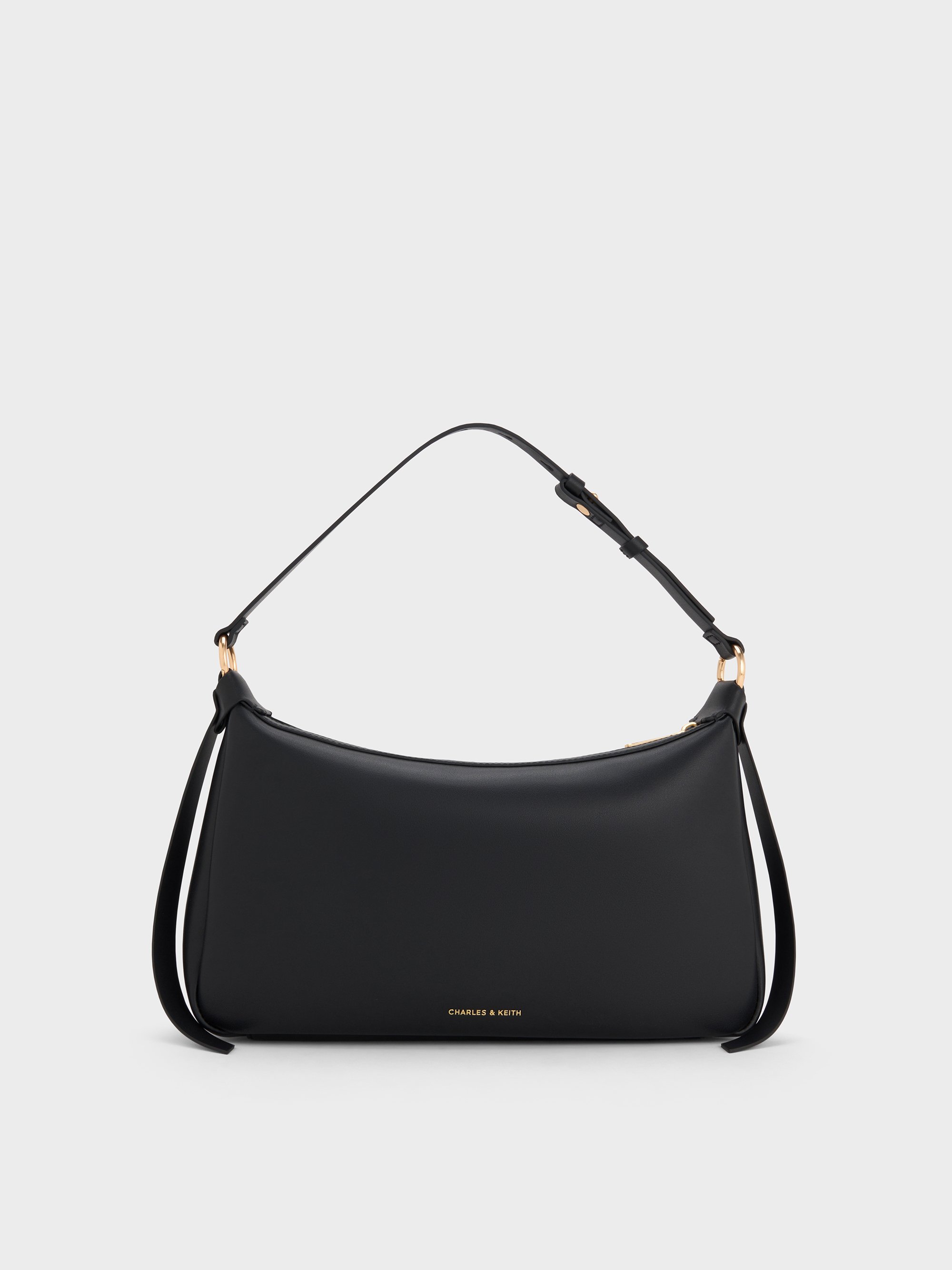 Charles & Keith - Calla Shoulder Bag In Black