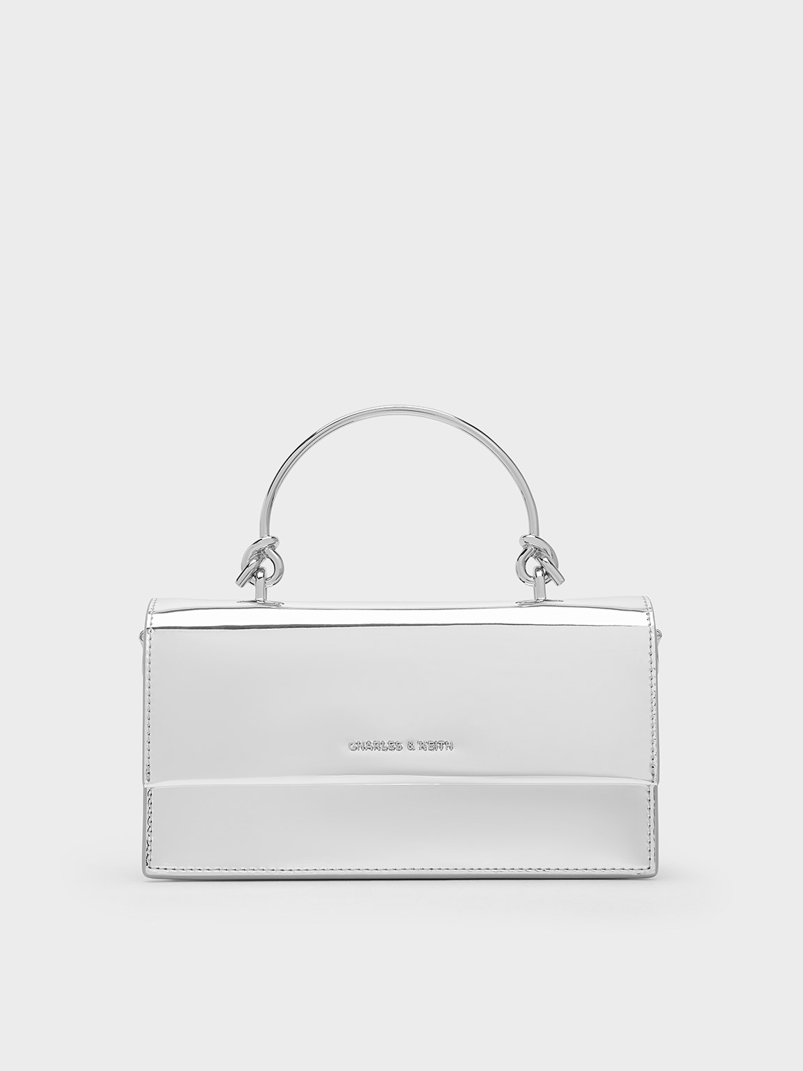 Wallet shoulder bag／silver Silver Kristine Metallic Sculptural-Handle Long Wallet - CHARLES