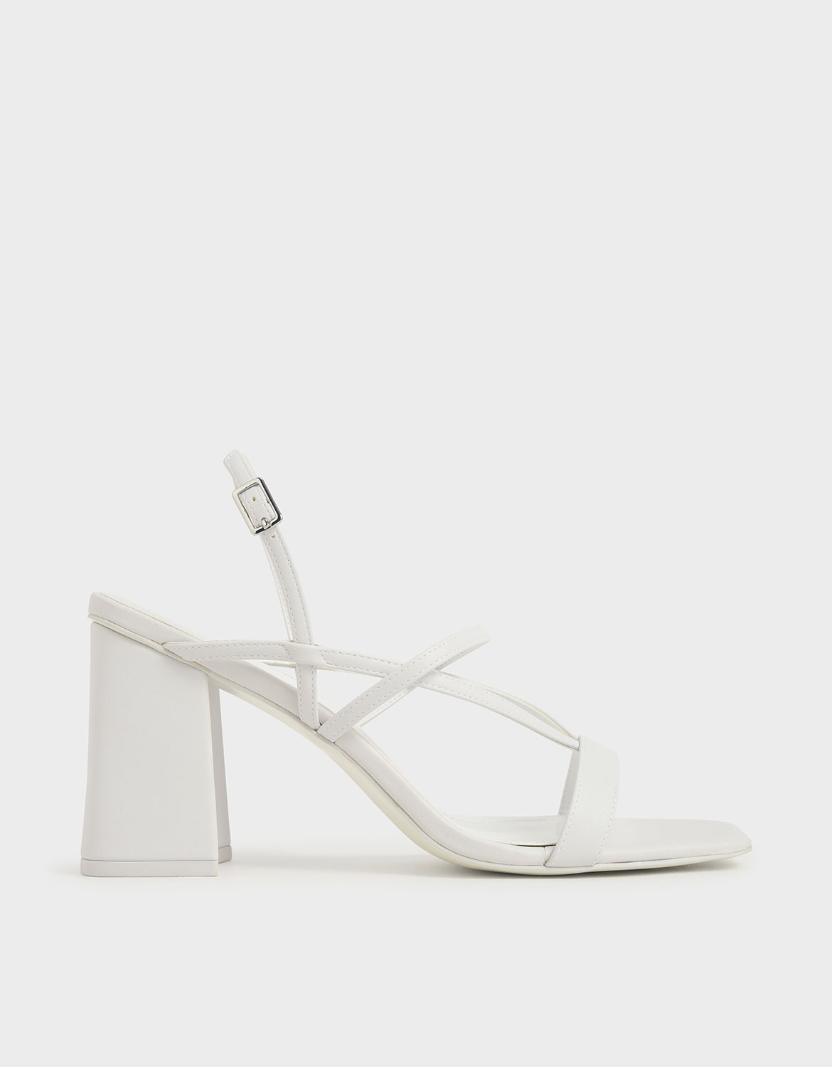 

Strappy Chunky Heel Sandals, White