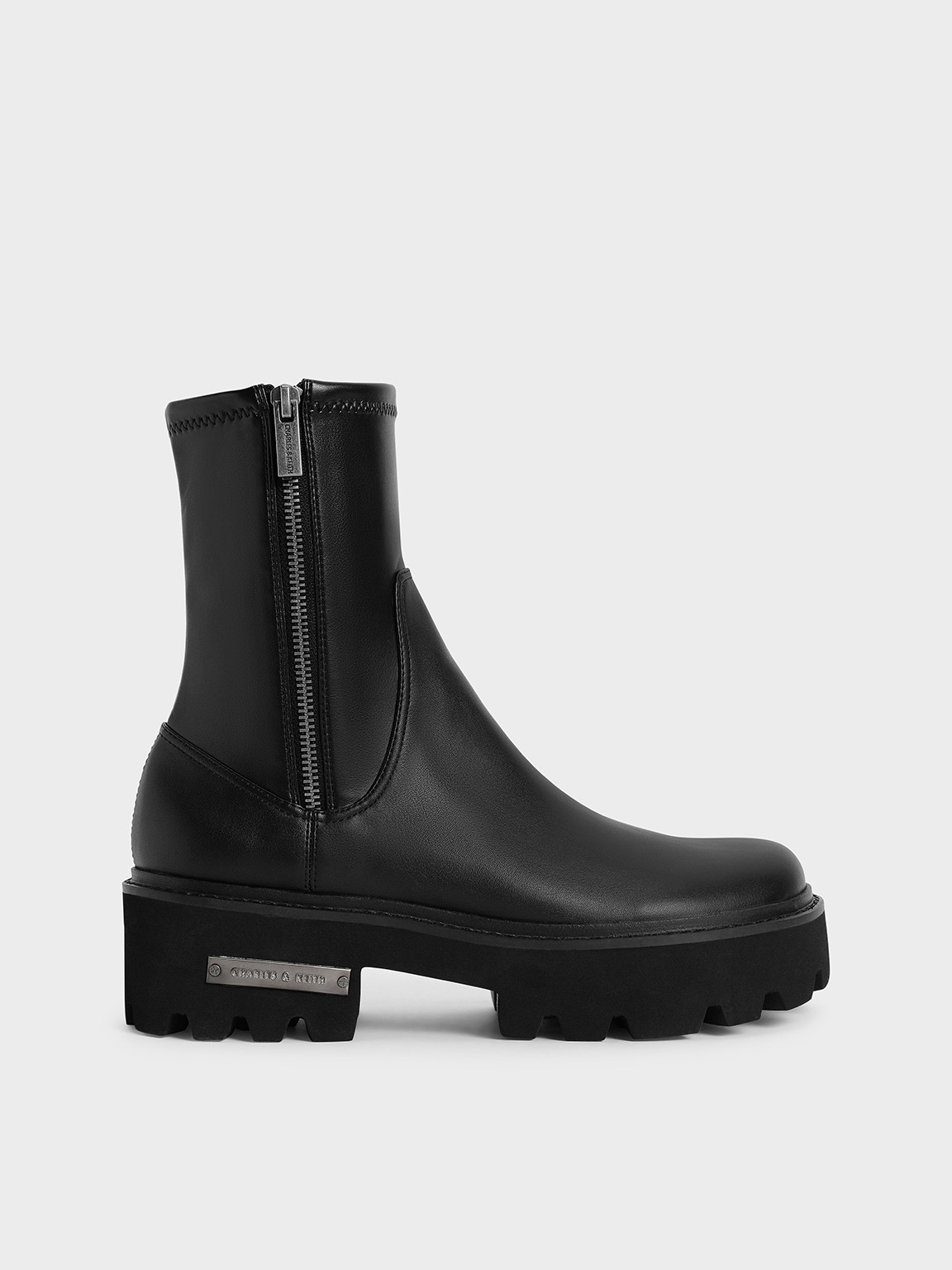 

Side-Zip Ankle Boots, Black