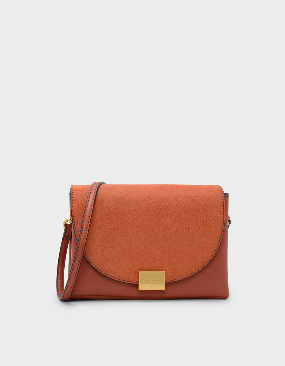 

Front Flap Push-lock Crossbody Bag