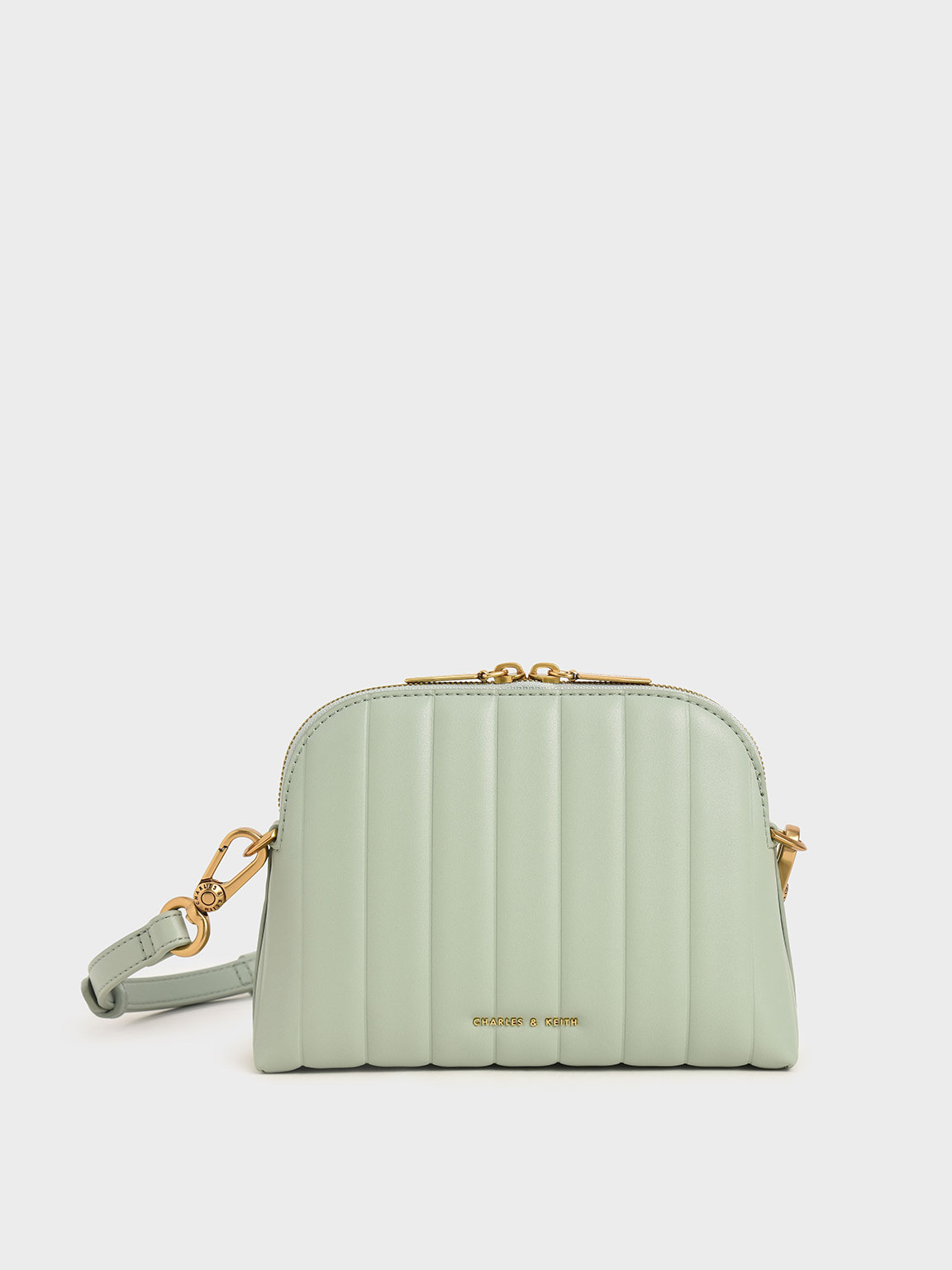 

Chain Handle Panelled Crossbody Bag, Mint green