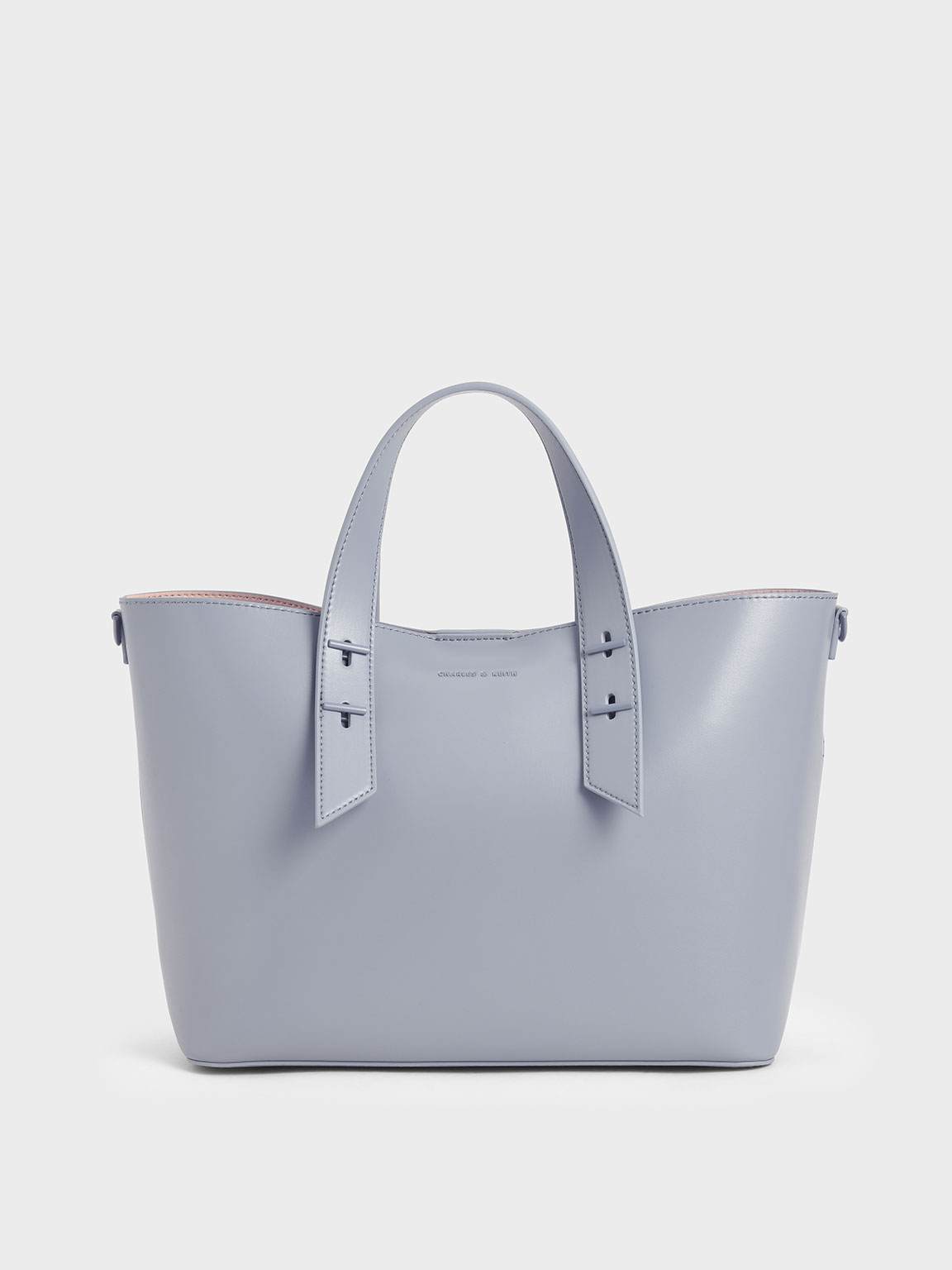 

Double Handle Hobo Bag, Light blue