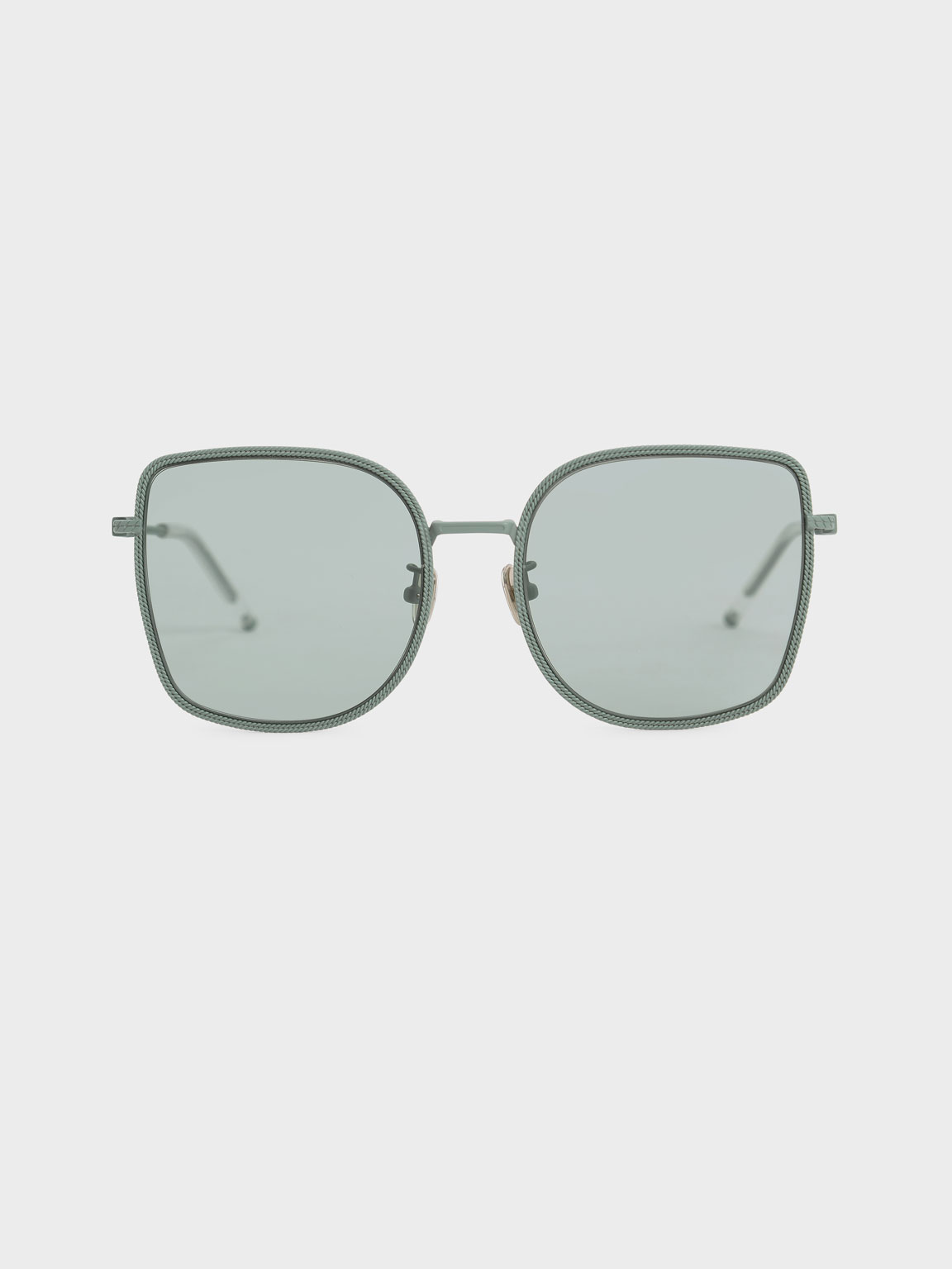 

Geometric Butterfly Sunglasses, Green