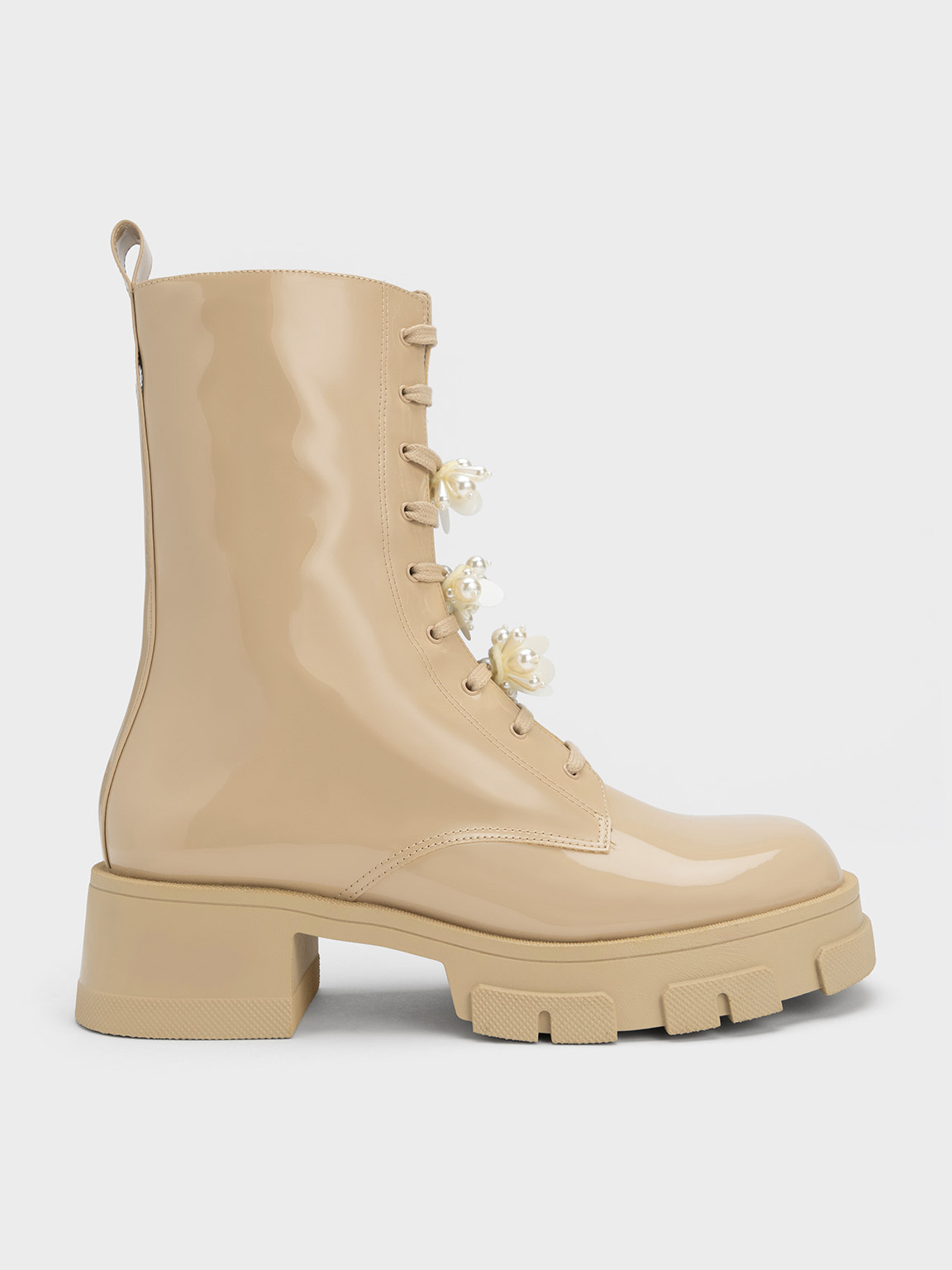 Hayden Bead-Embellished Patent Boots