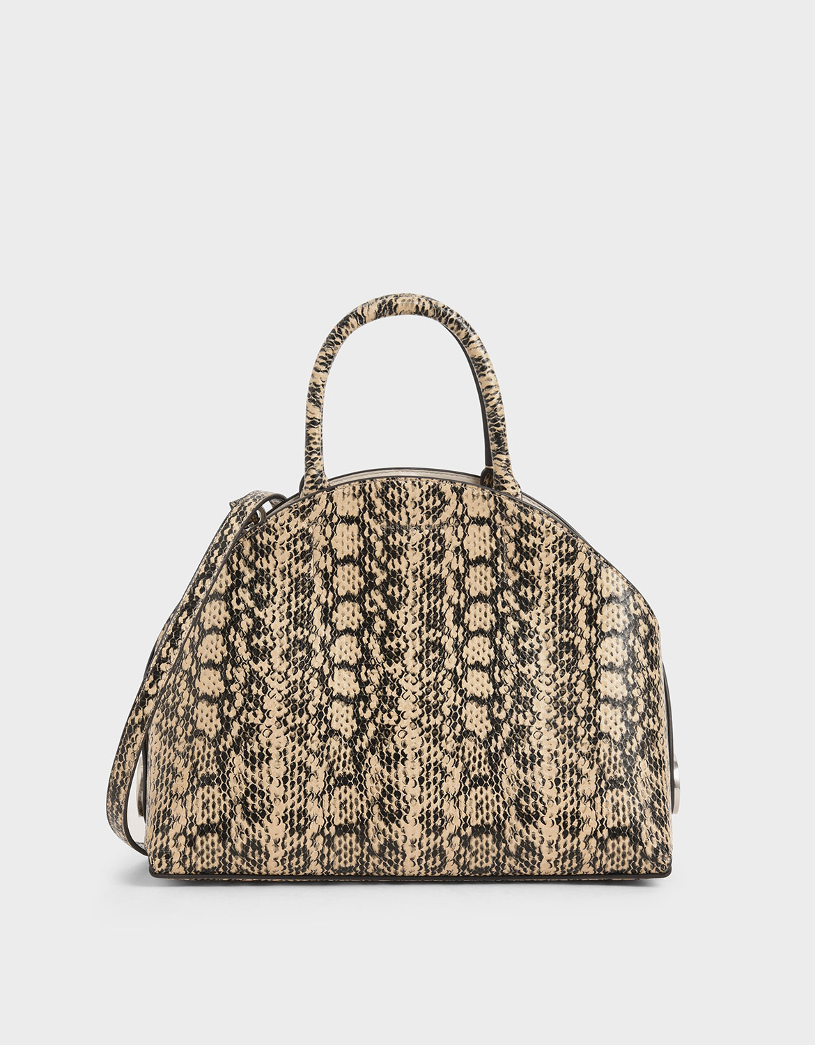 

Large Snake Print Dome Bag