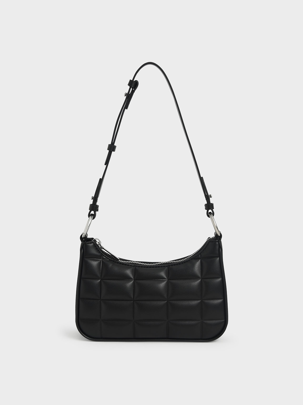 

Quilted Chain Shoulder Bag, Black