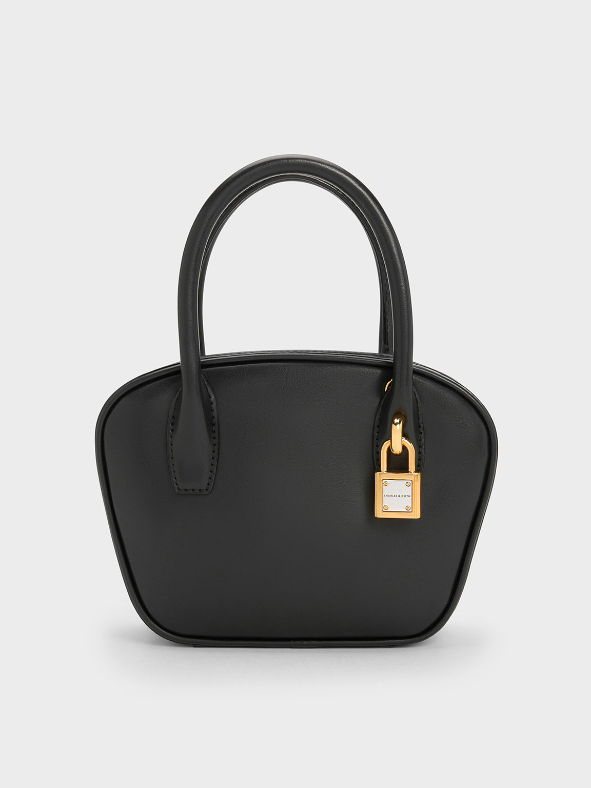 Charles & Keith Suki Padlock Tote Bag In Black