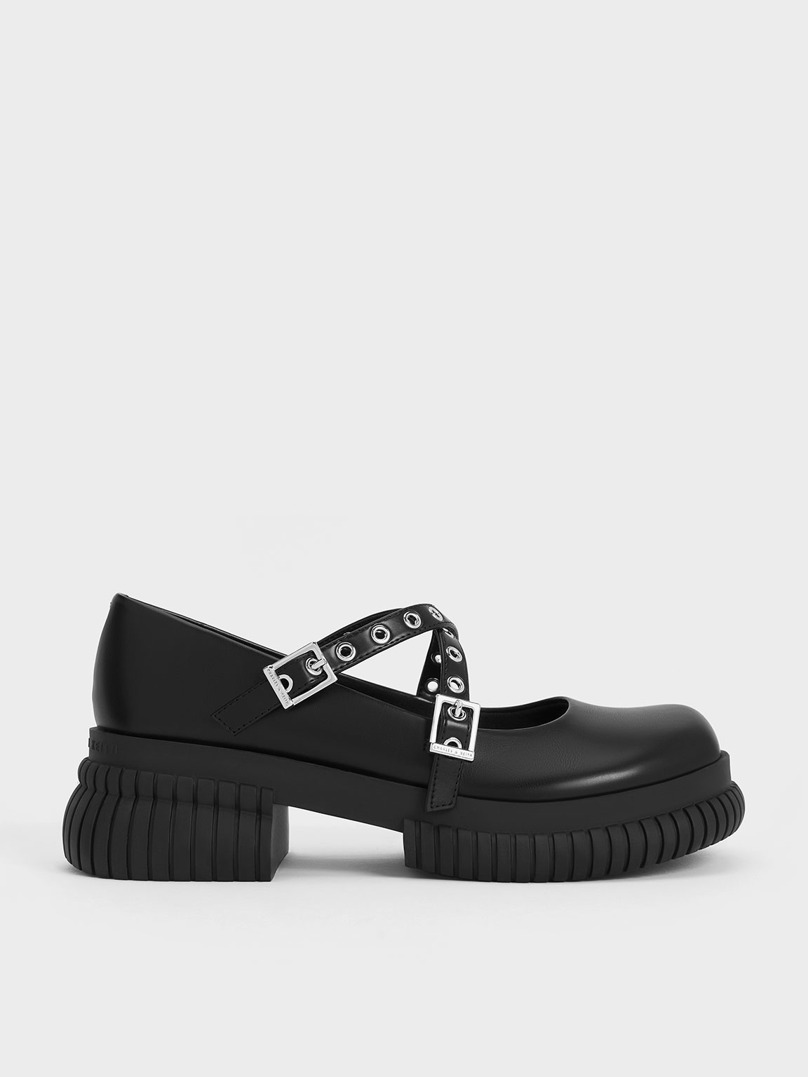 Charles & Keith - Grommet-Strap Platform Mary Janes