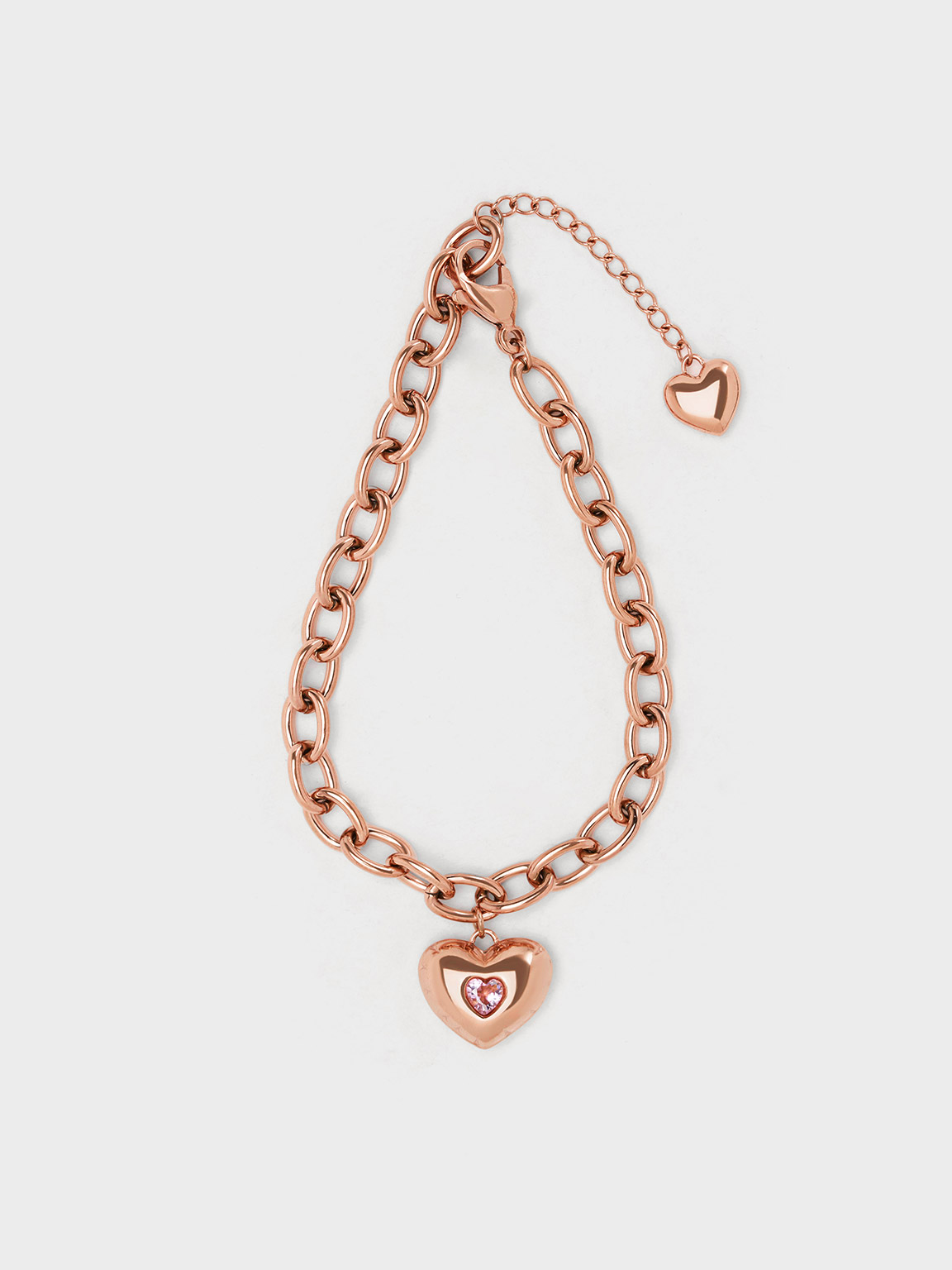 Bethania Heart Crystal Chain-Link Bracelet