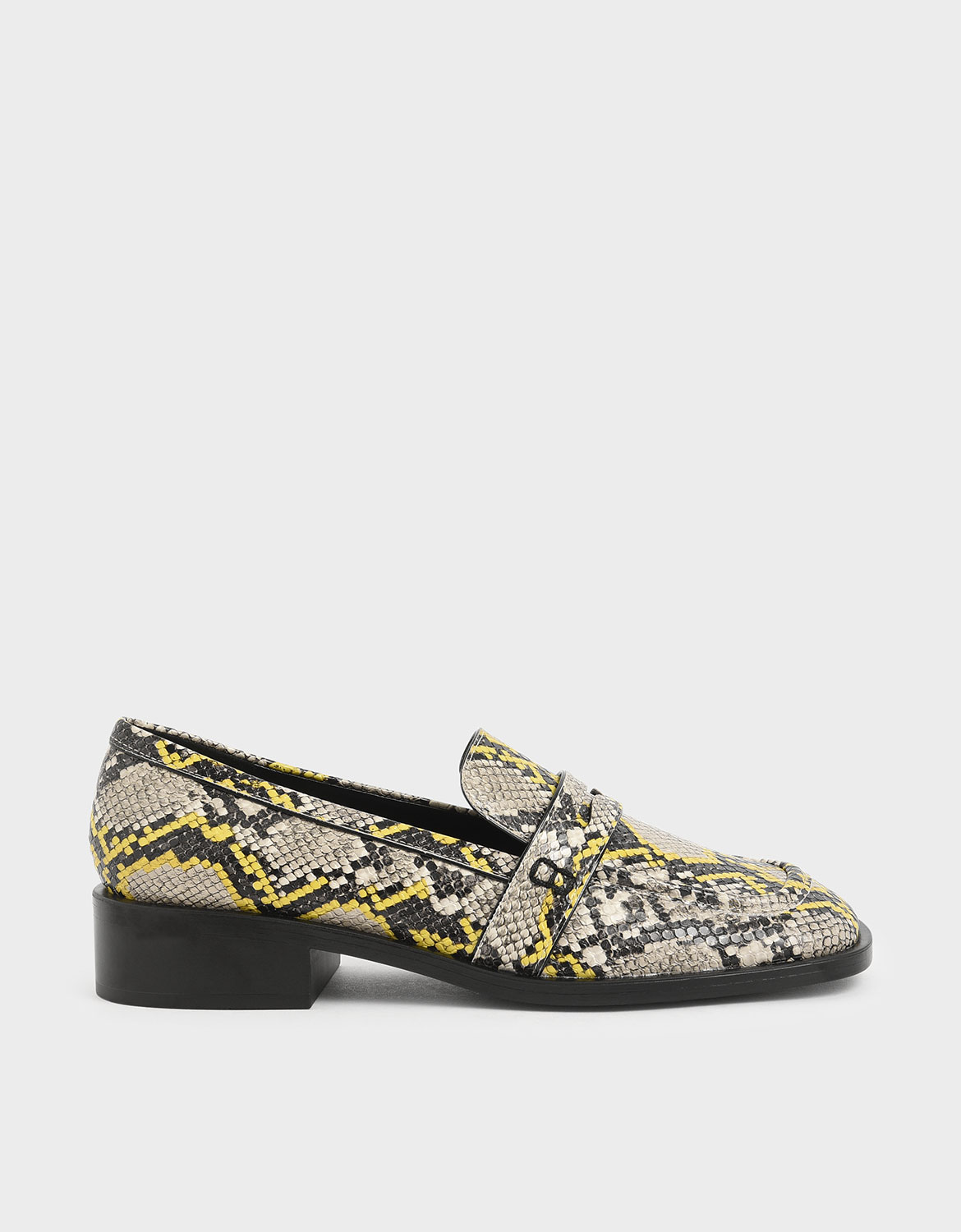 

Snake Print Penny Loafers, Multi