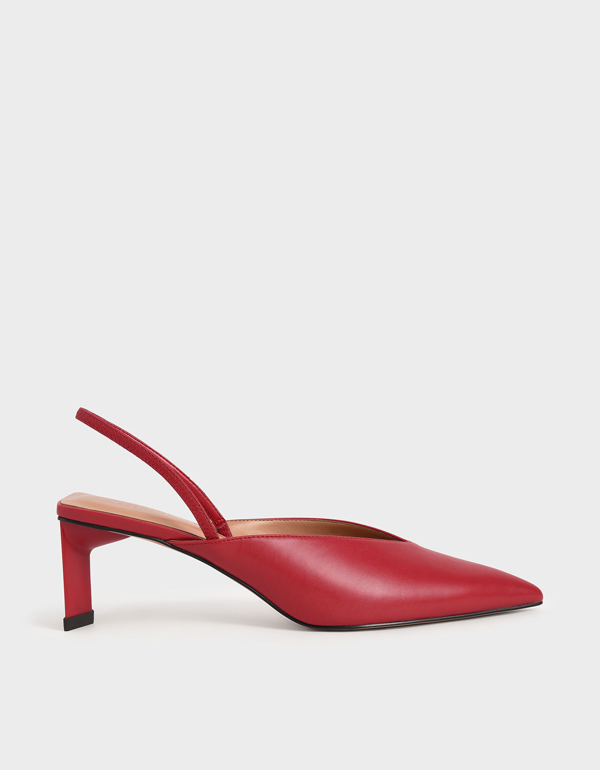 

Blade Heel Slingback Pumps, Red