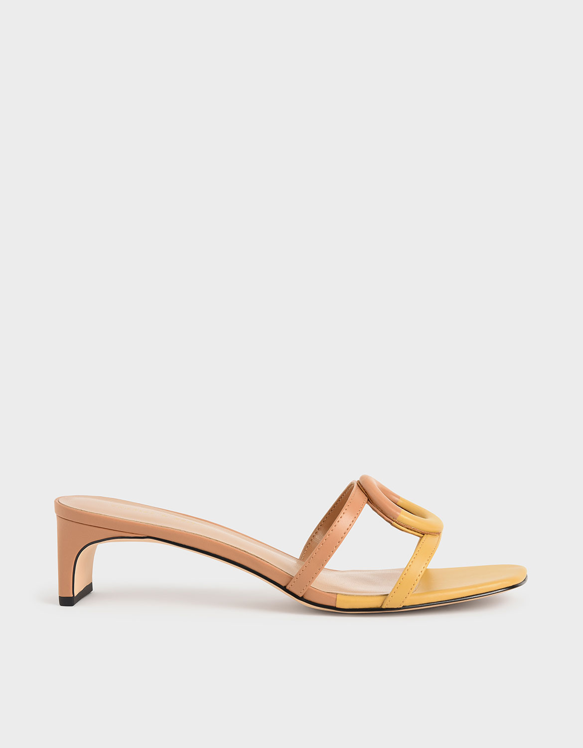 

Mismatched Blade Heel Sandals, Yellow