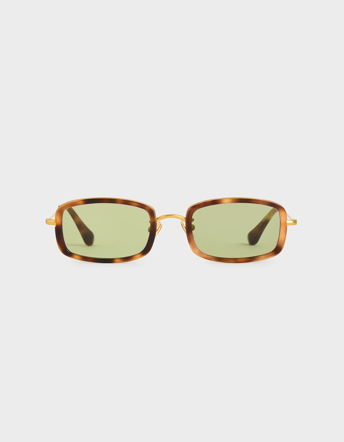 

Rectangle Frame Tortoiseshell Acetate Sunglasses