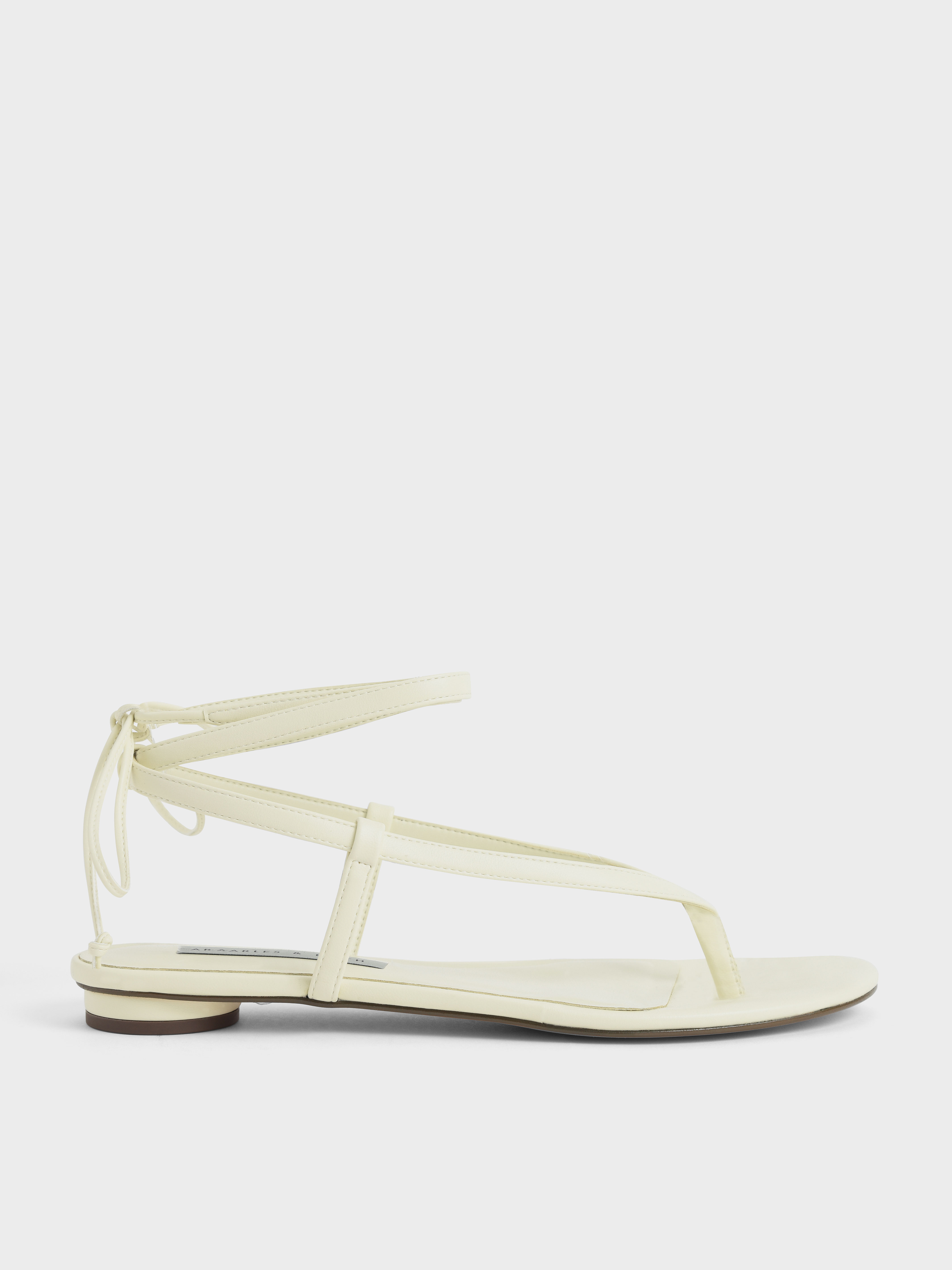 

Tie-Around Thong Sandals, Chalk