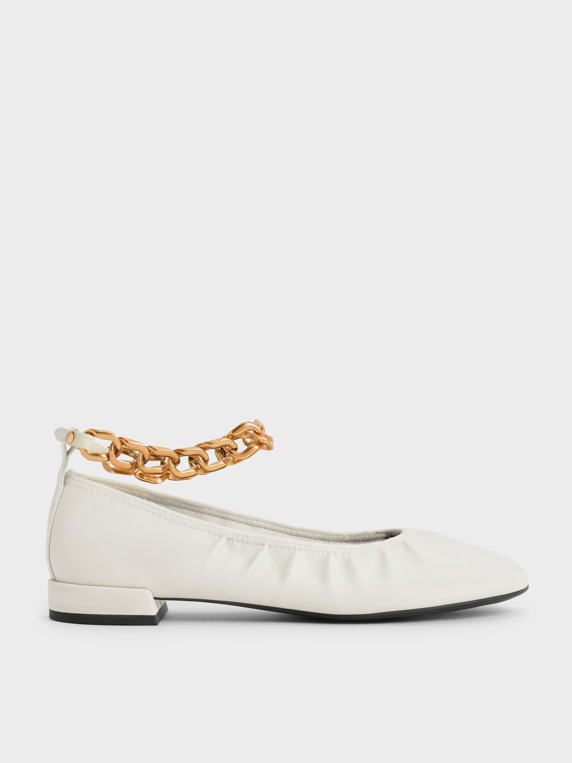 

Chunky Chain Ankle Ballerina Flats